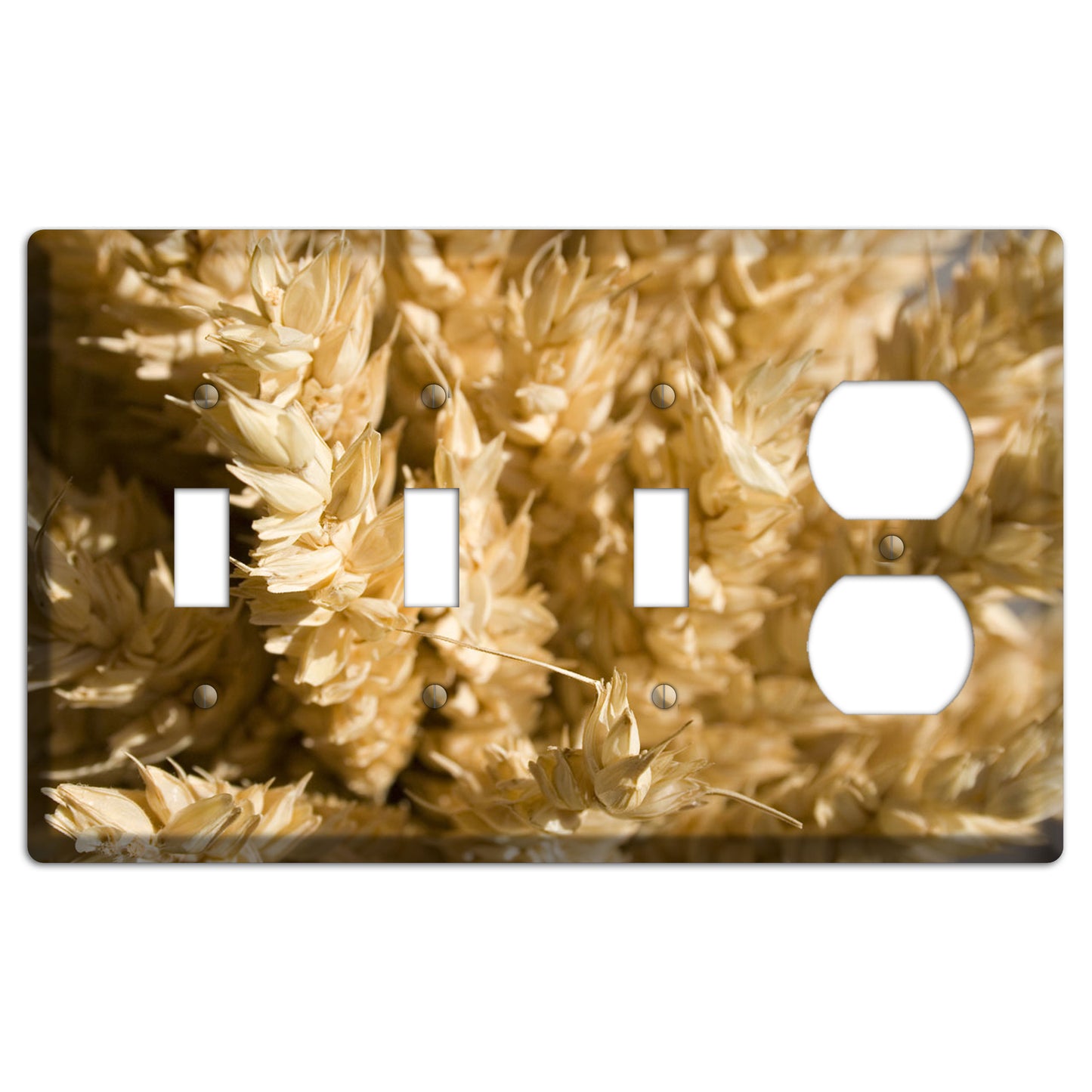 Wheat 3 Toggle / Duplex Wallplate