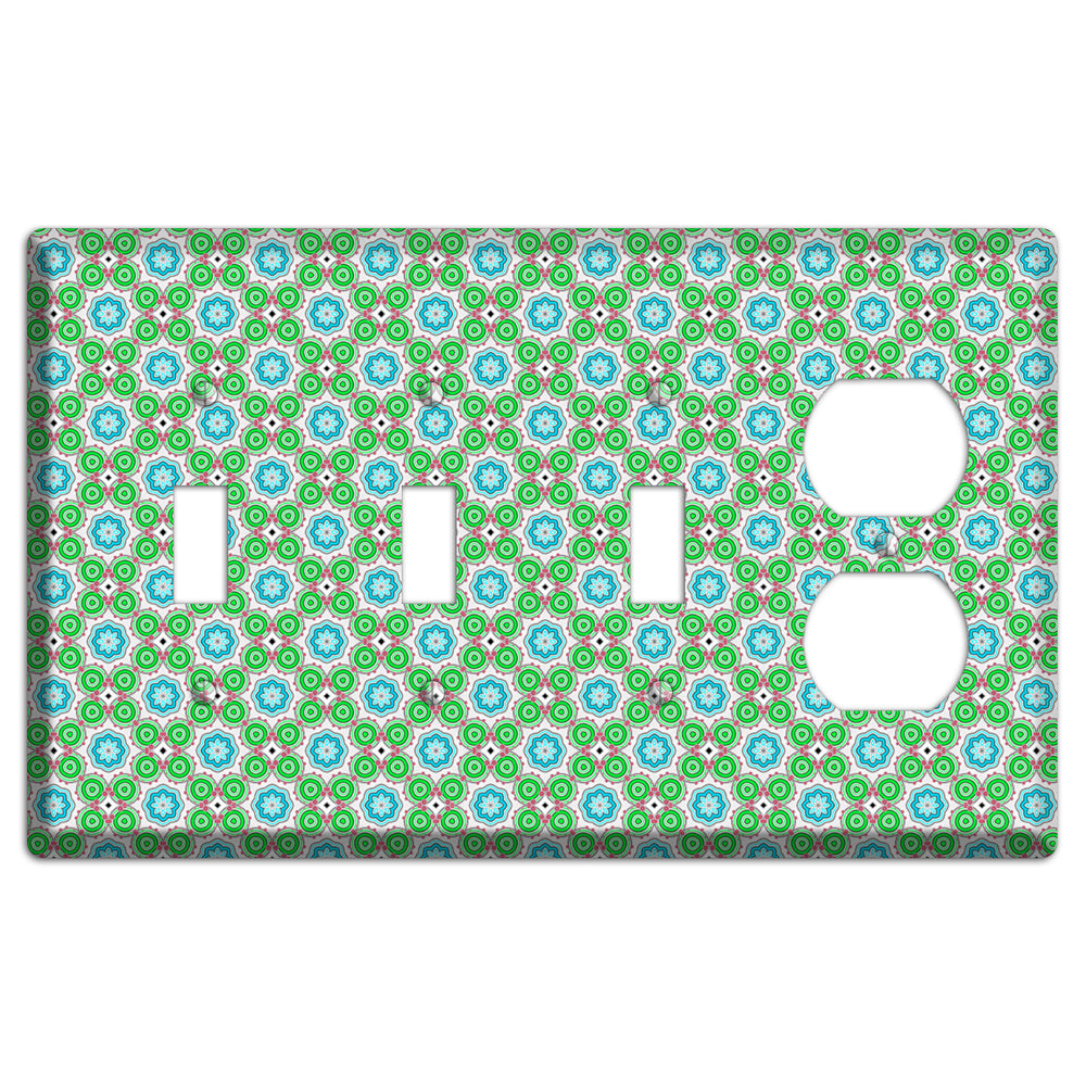 Green Foulard 5 3 Toggle / Duplex Wallplate
