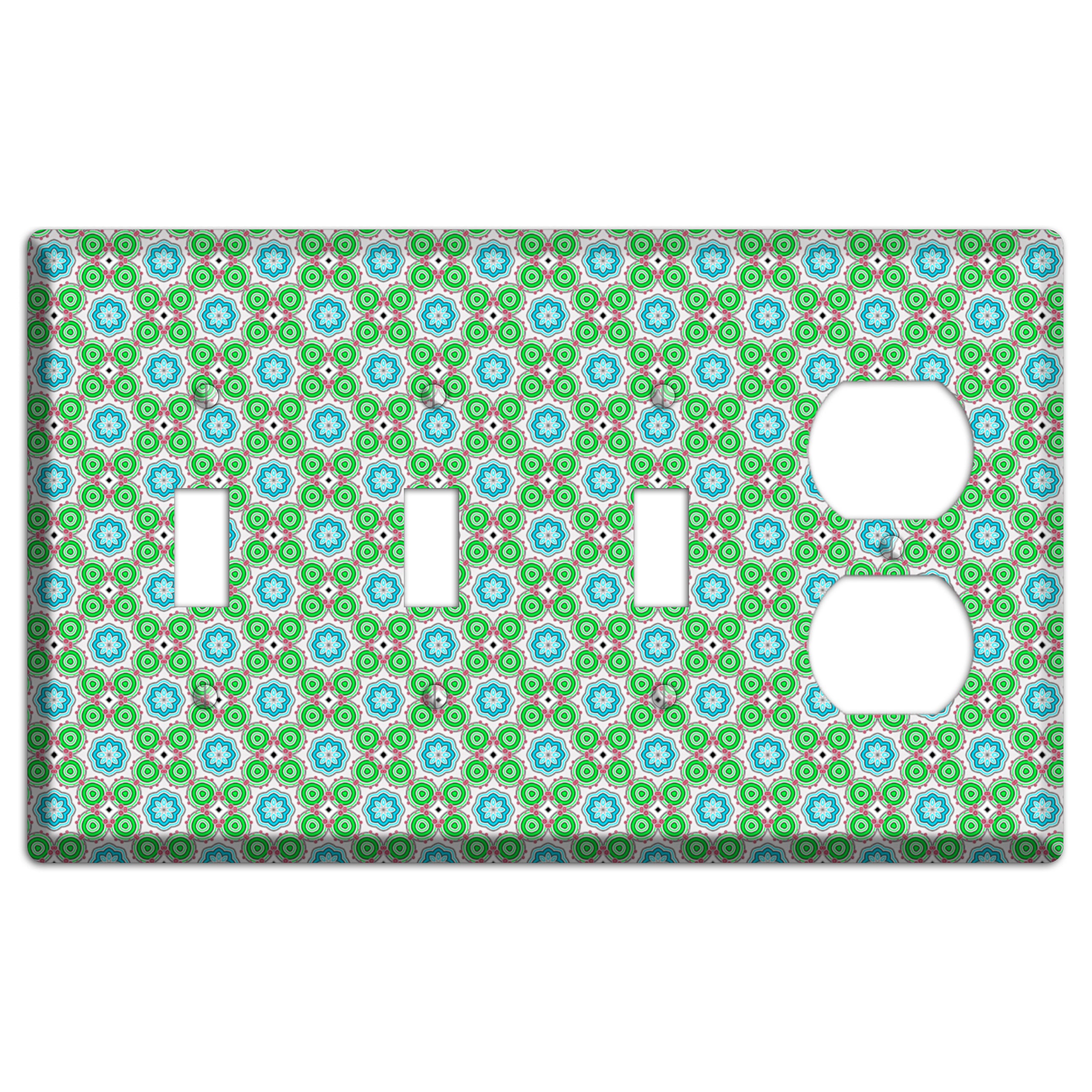Green Foulard 5 3 Toggle / Duplex Wallplate