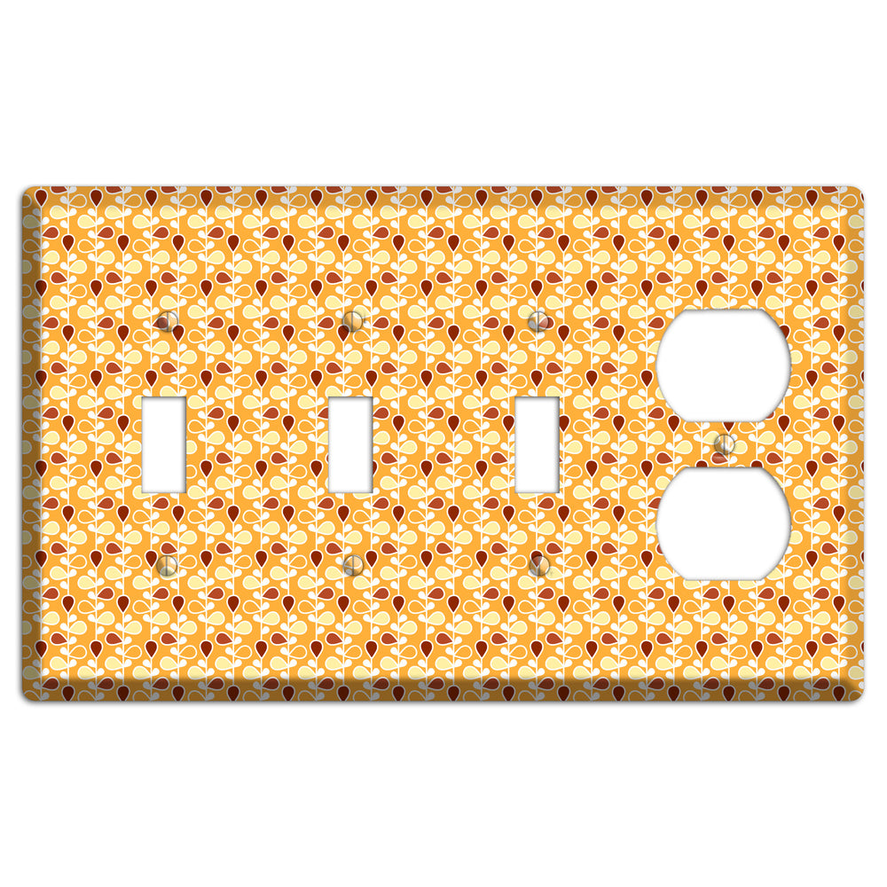 Yellow Teardrop Vine 3 Toggle / Duplex Wallplate