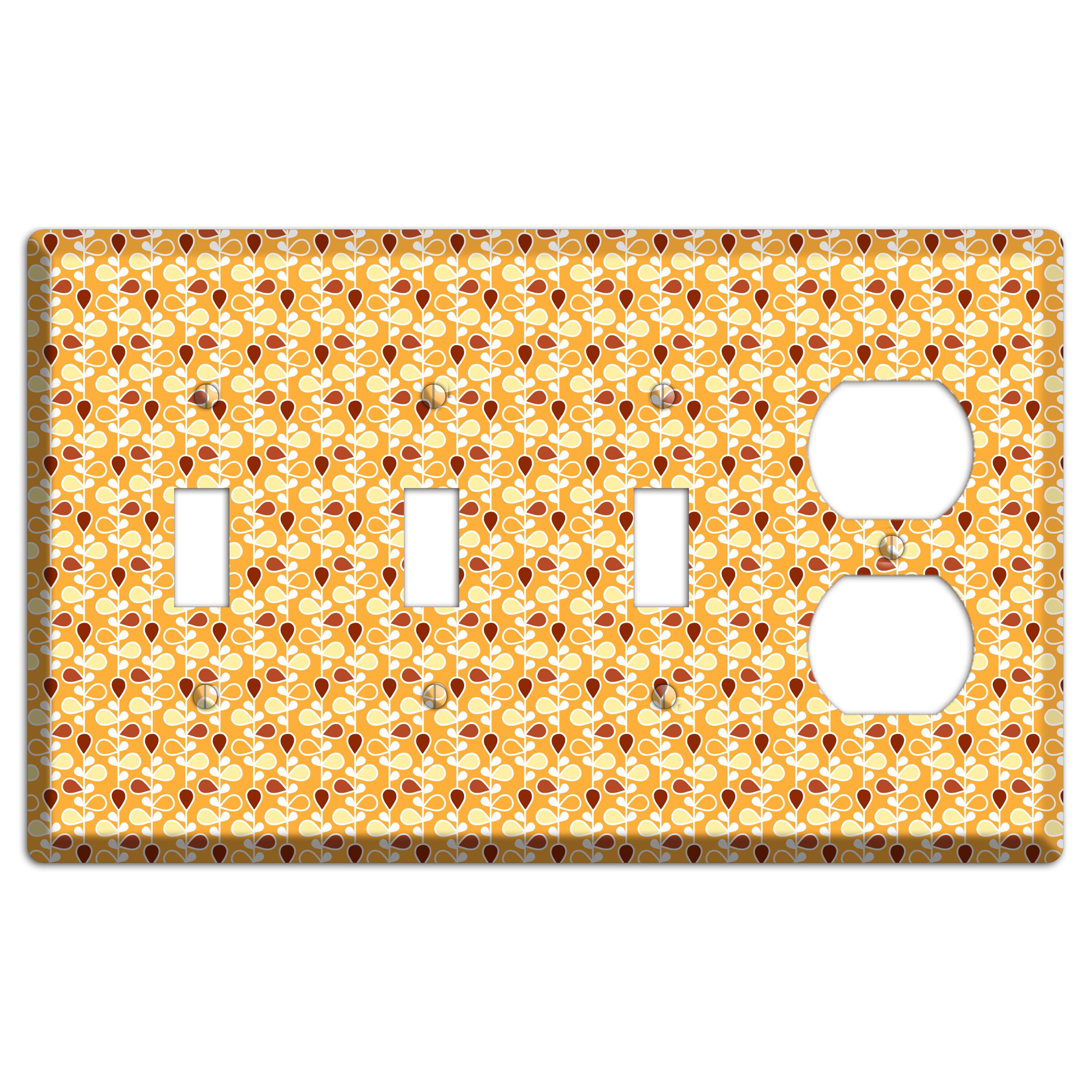 Yellow Teardrop Vine 3 Toggle / Duplex Wallplate