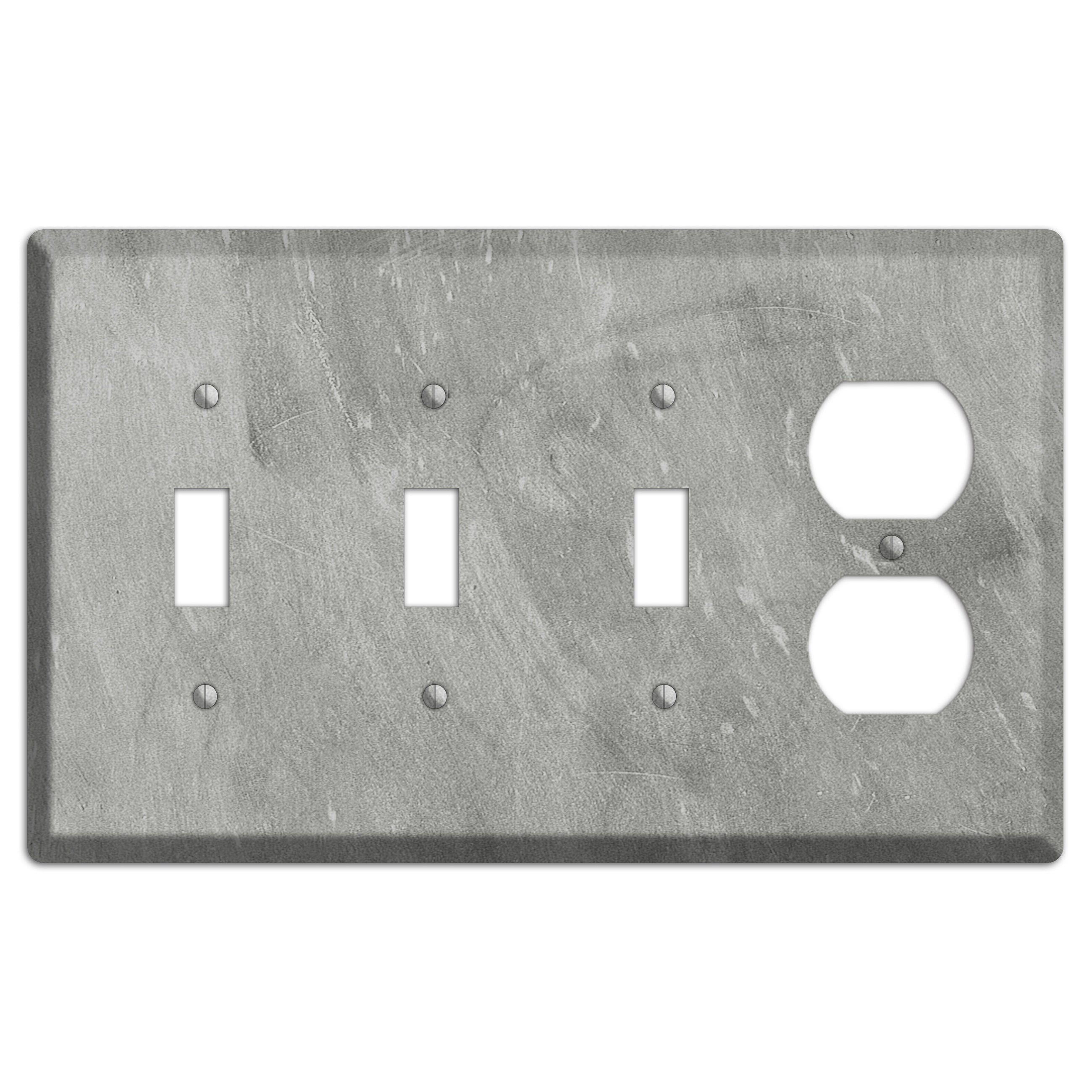 Chalk Grey 3 Toggle / Duplex Wallplate
