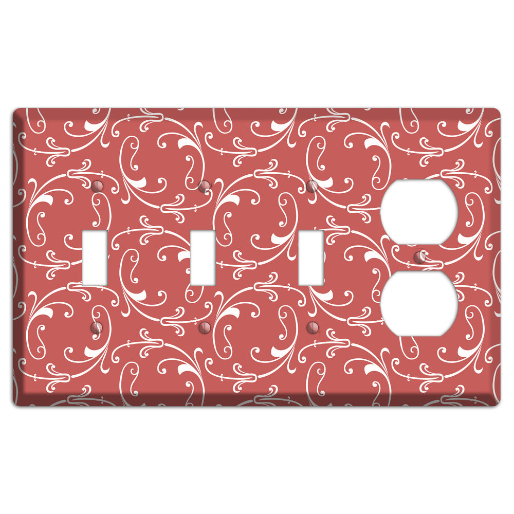 Brick Victorian Sprig 3 Toggle / Duplex Wallplate
