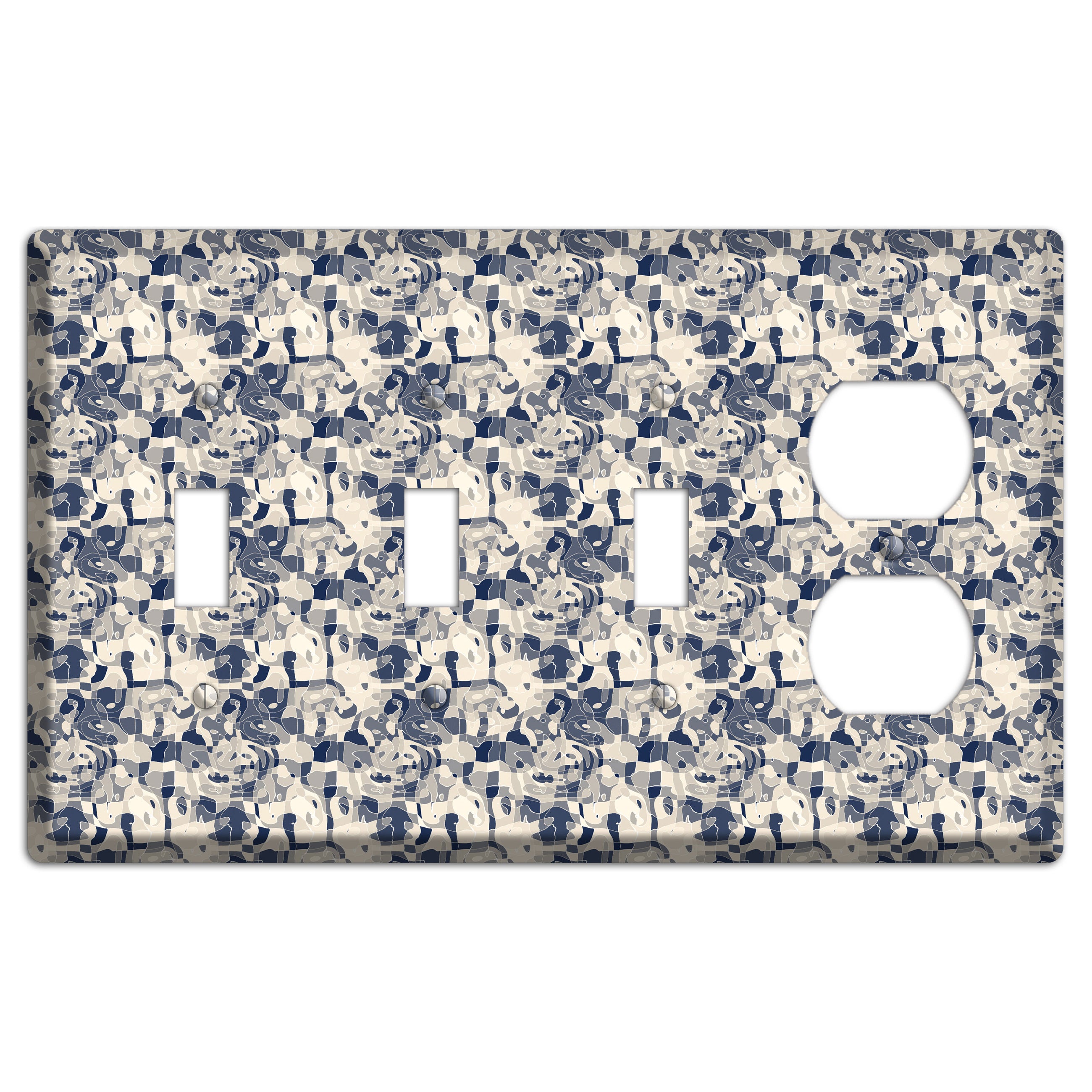 Multi Olive Bubble Dots 3 Toggle / Duplex Wallplate