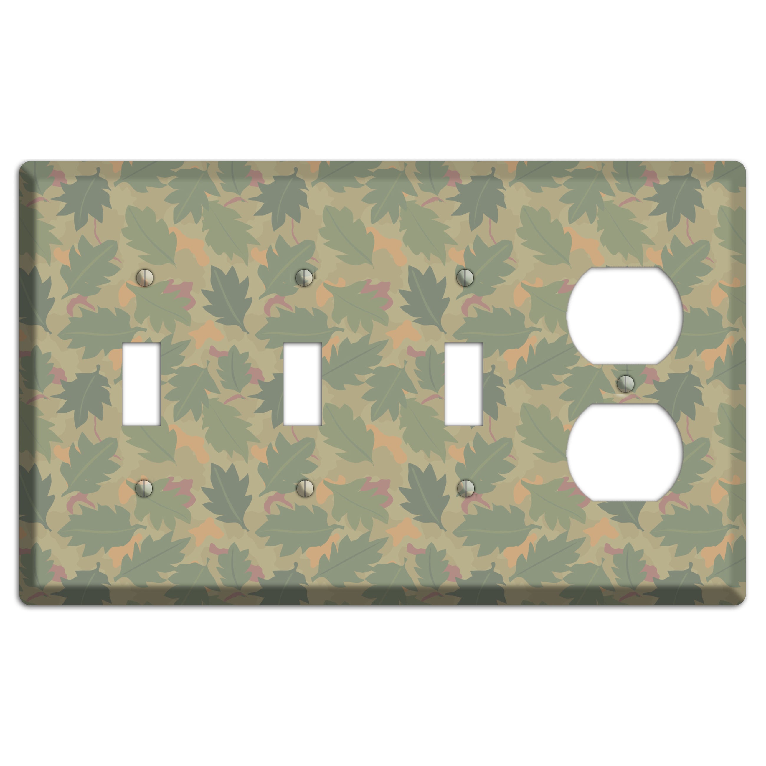 Wine Leaf Camo 3 Toggle / Duplex Wallplate