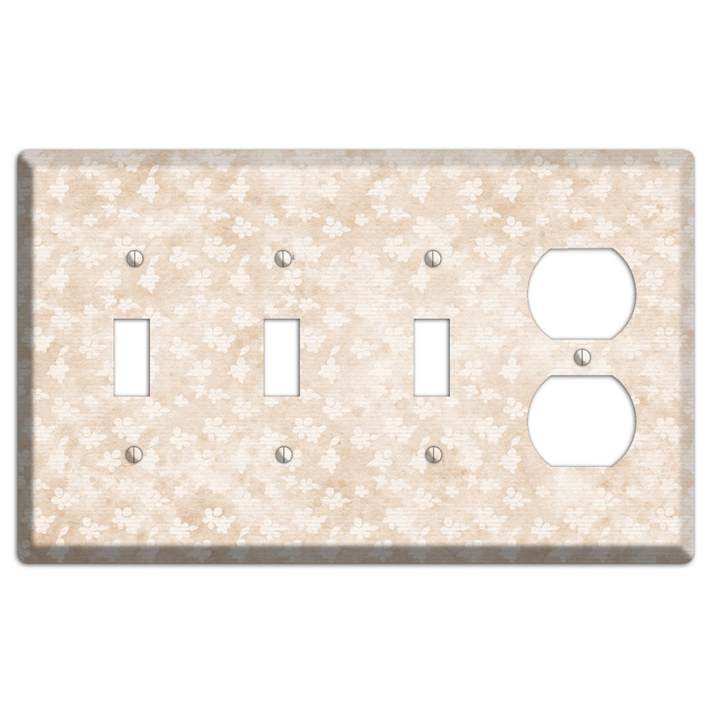 White Linen Neutral Texture 3 Toggle / Duplex Wallplate