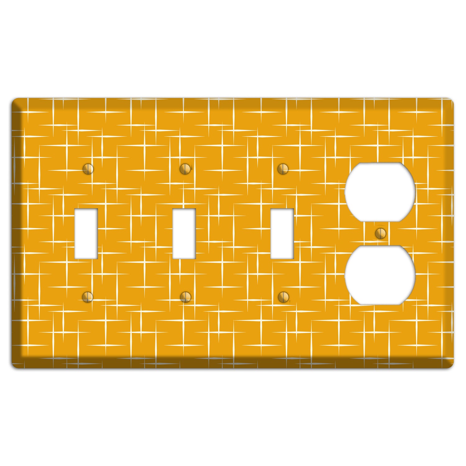 Orange Atomic 3 Toggle / Duplex Wallplate