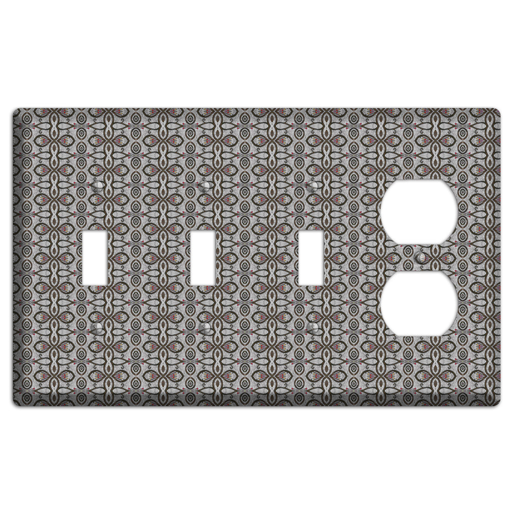 Grey Tapestry 3 Toggle / Duplex Wallplate