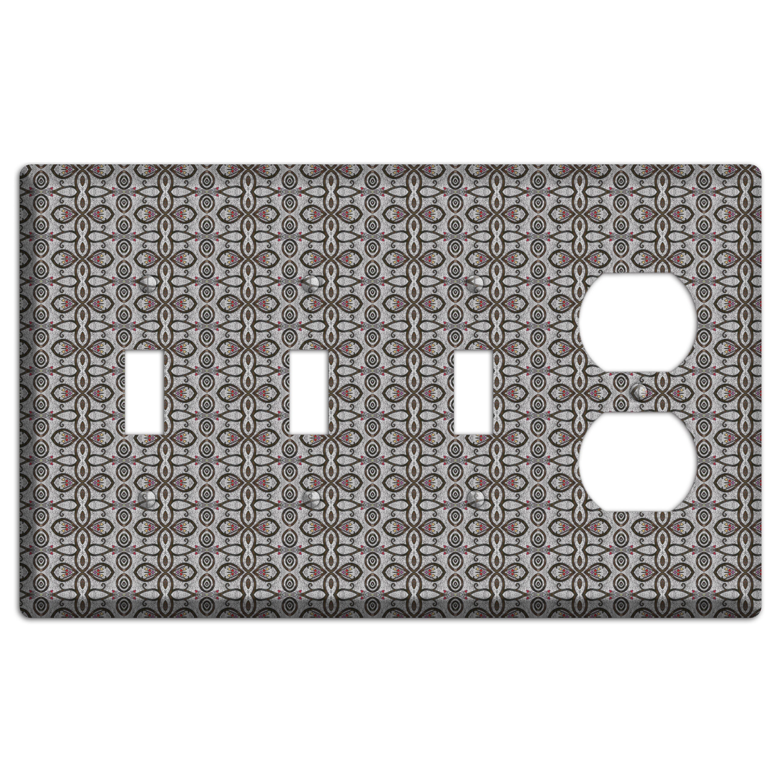 Grey Tapestry 3 Toggle / Duplex Wallplate