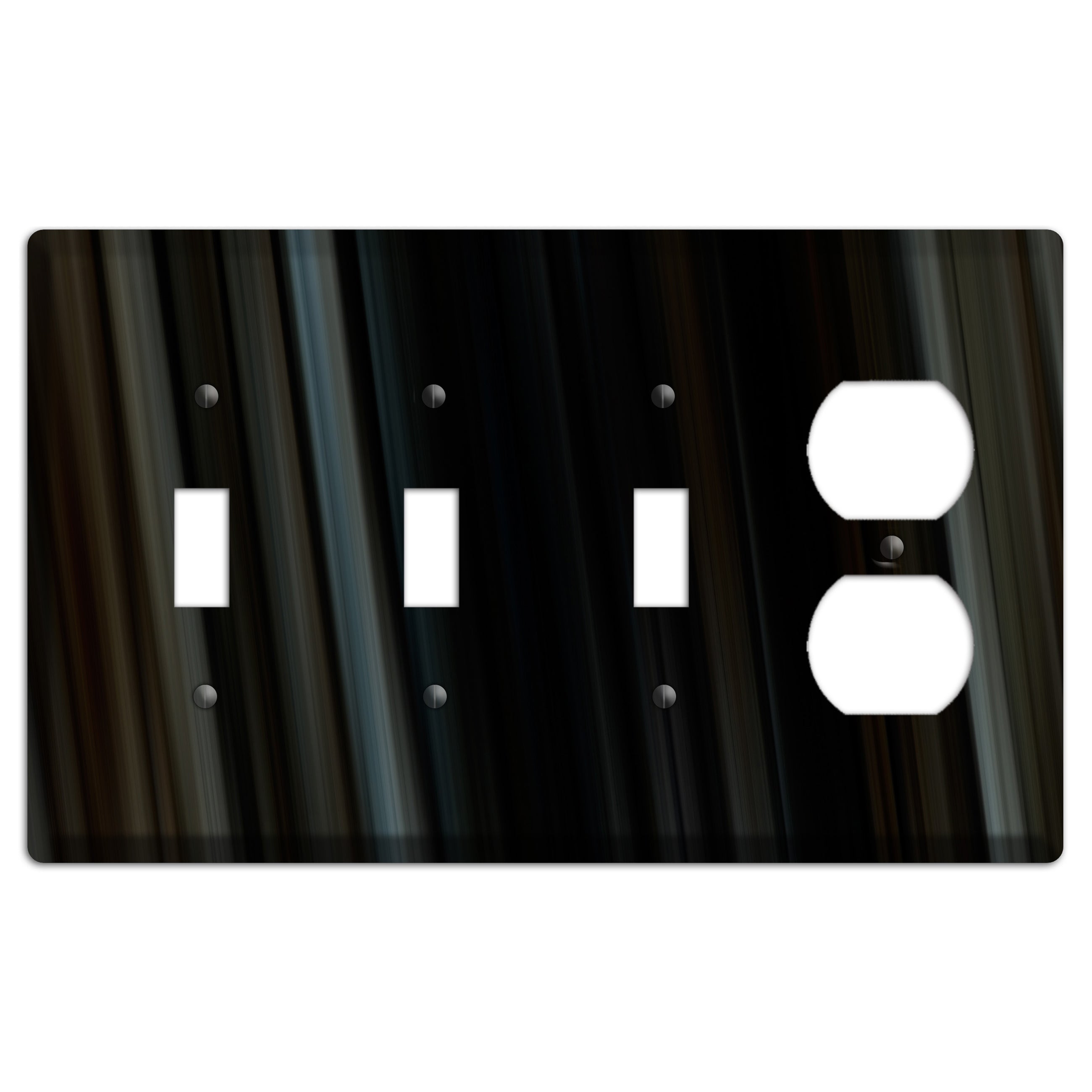 Black Ray of Light 3 Toggle / Duplex Wallplate