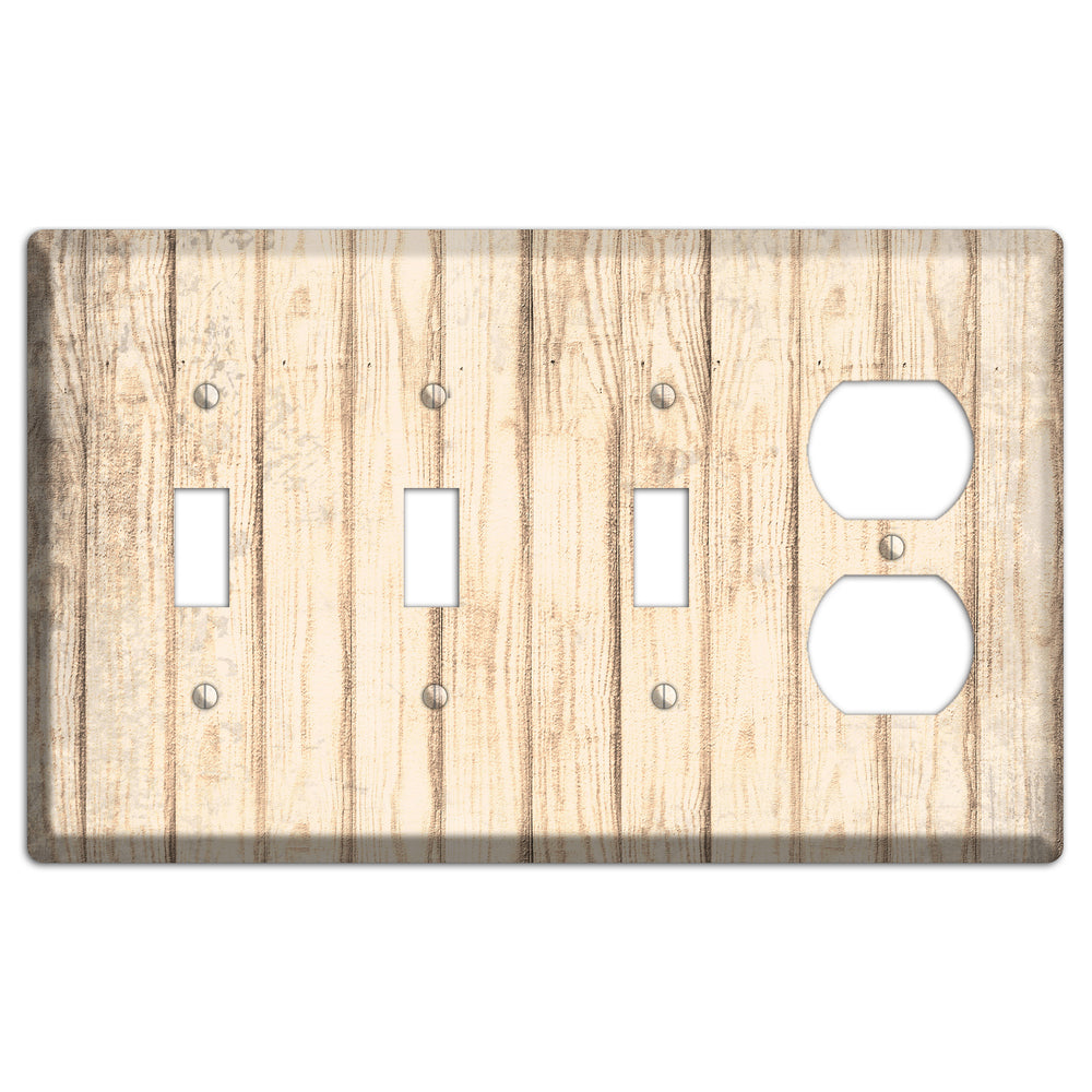 Sidecar Weathered Wood 3 Toggle / Duplex Wallplate