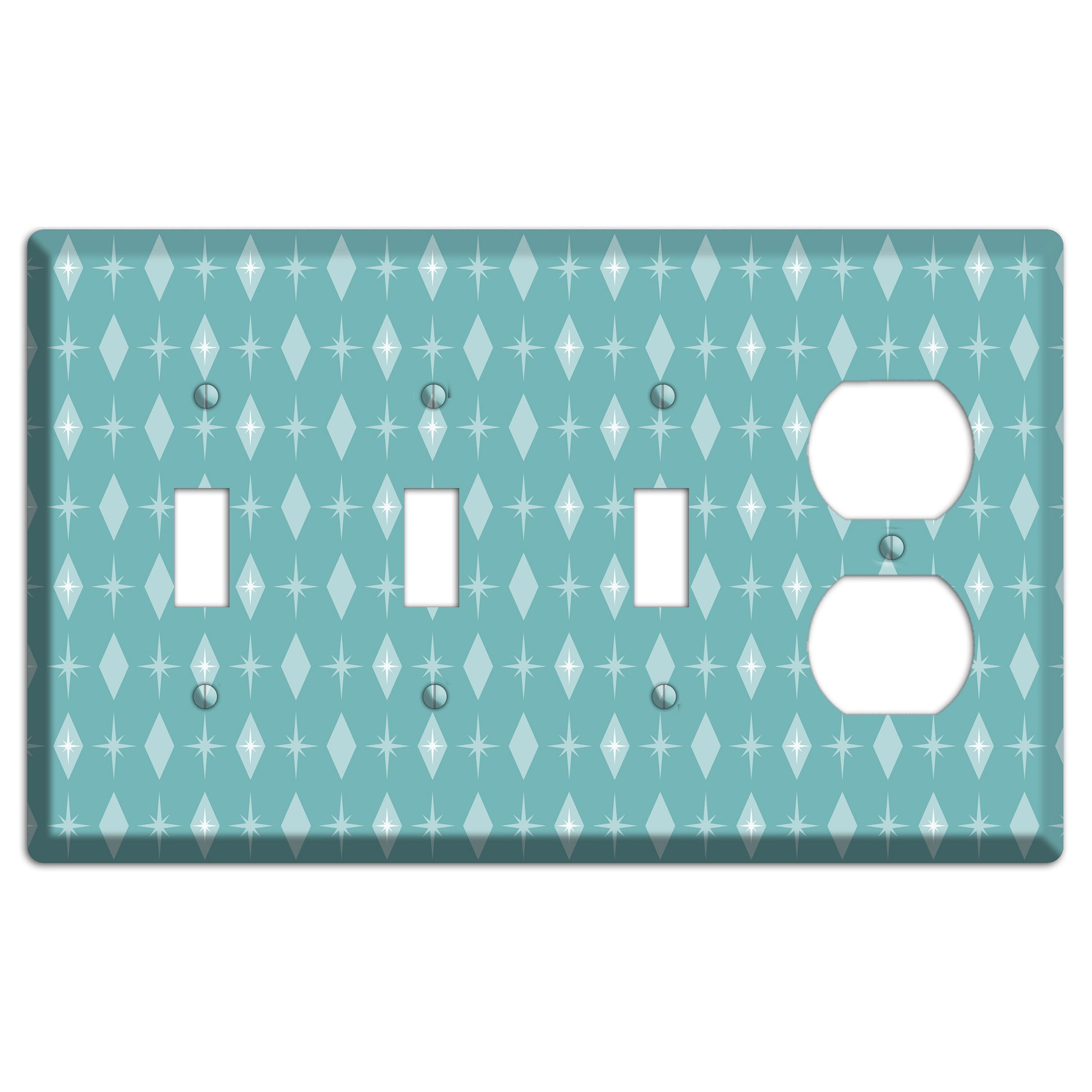 Blue Diamon 3 Toggle / Duplex Wallplate