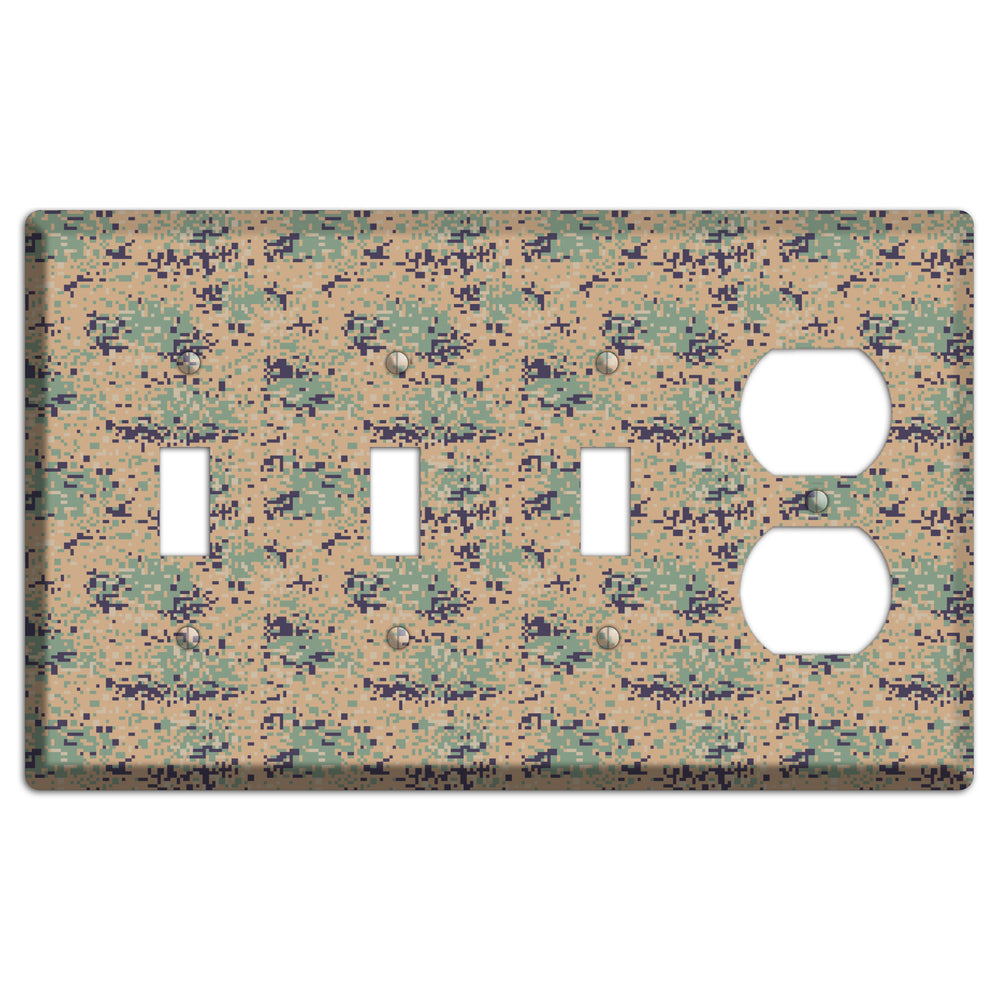 Marpat Woodland Camo 3 Toggle / Duplex Wallplate
