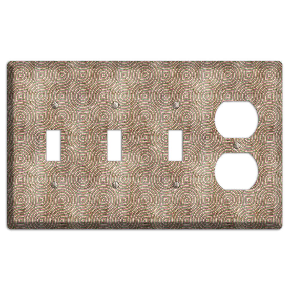 Brown Swirl 3 Toggle / Duplex Wallplate