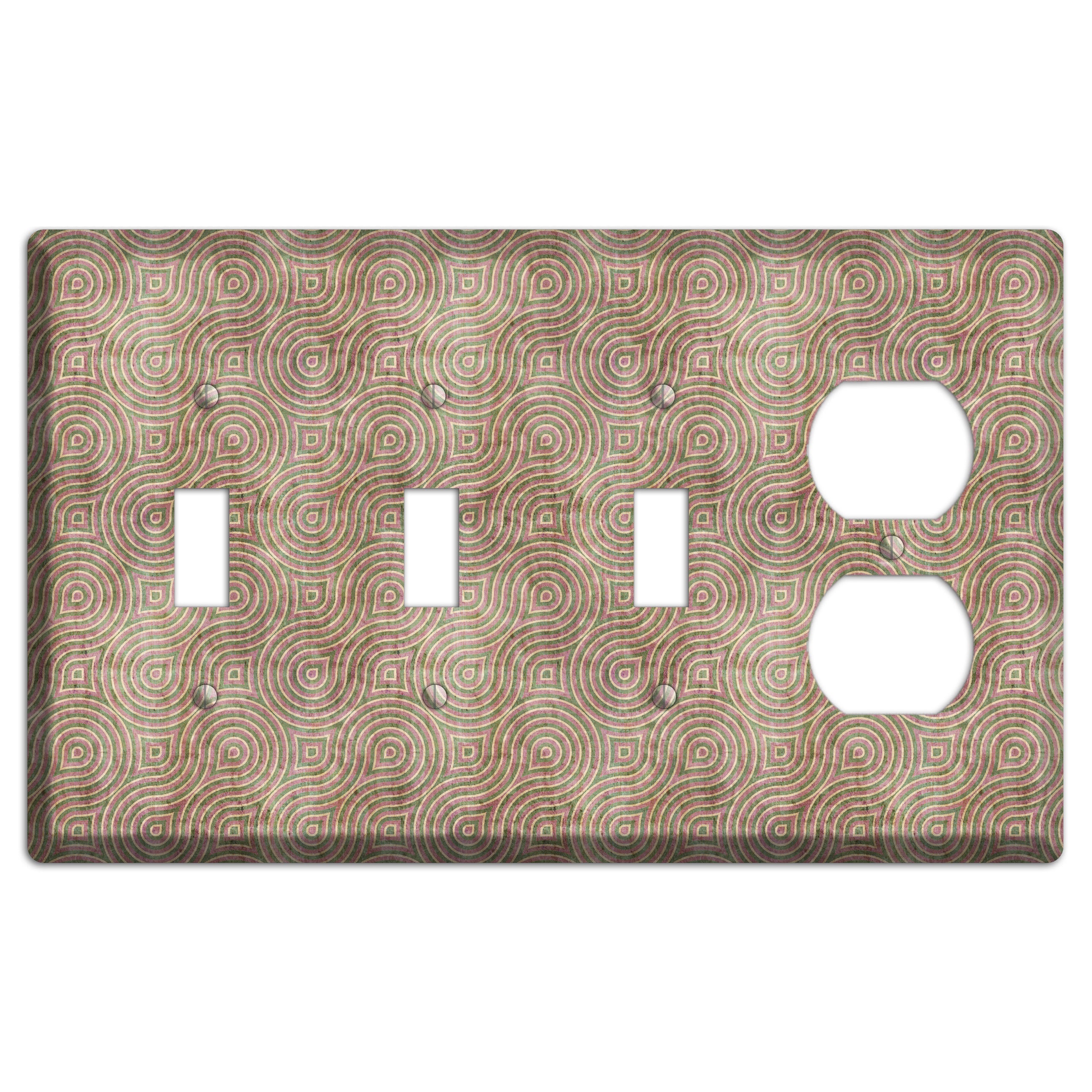 Brown Swirl 3 Toggle / Duplex Wallplate