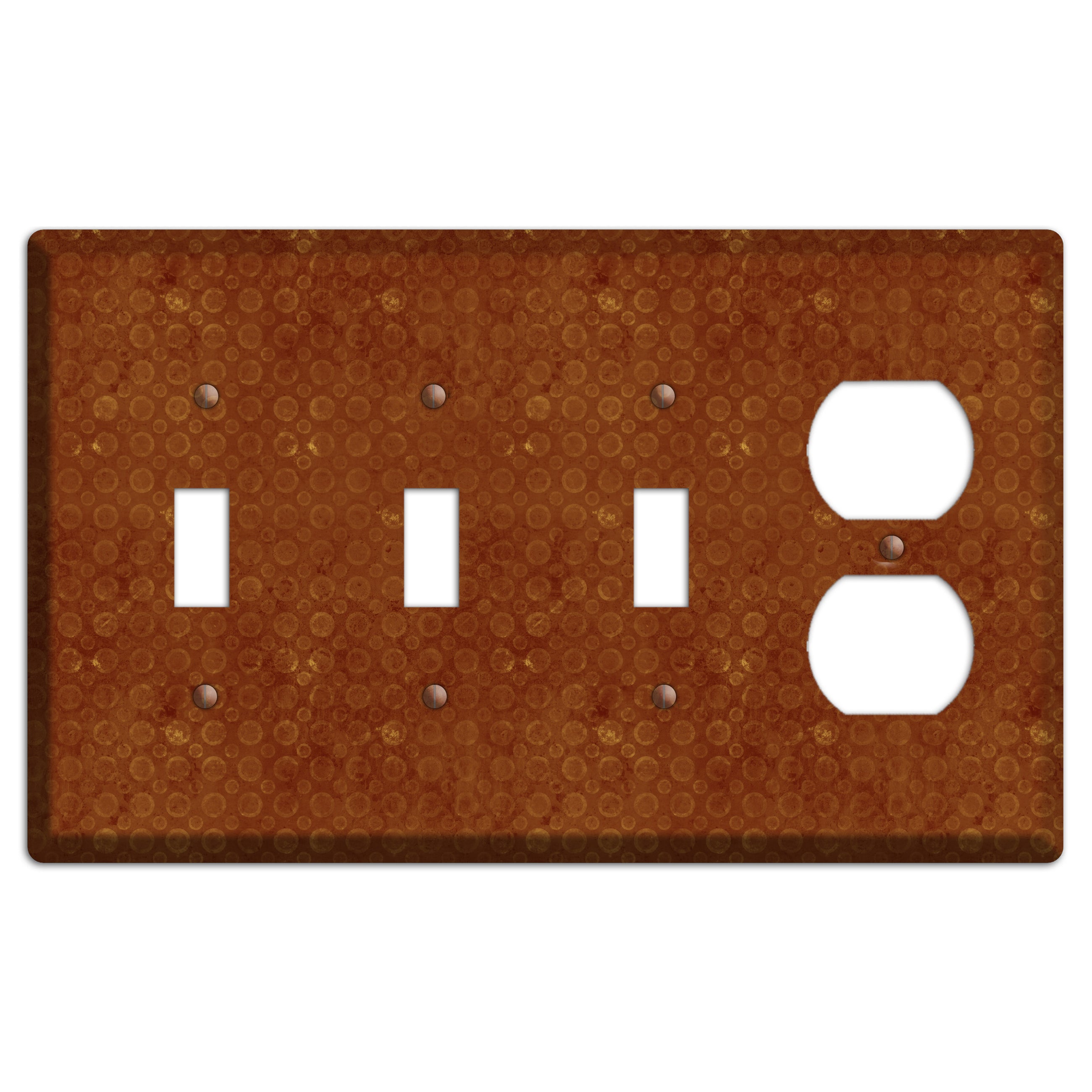 Red Circles 3 Toggle / Duplex Wallplate