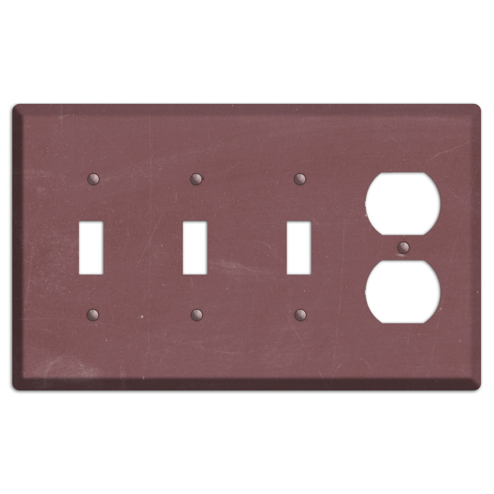 Chalk Dark Maroon 3 Toggle / Duplex Wallplate