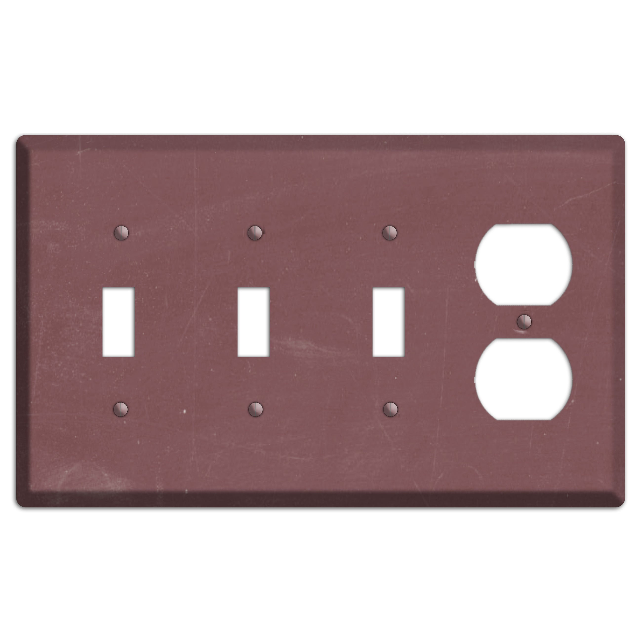 Chalk Dark Maroon 3 Toggle / Duplex Wallplate