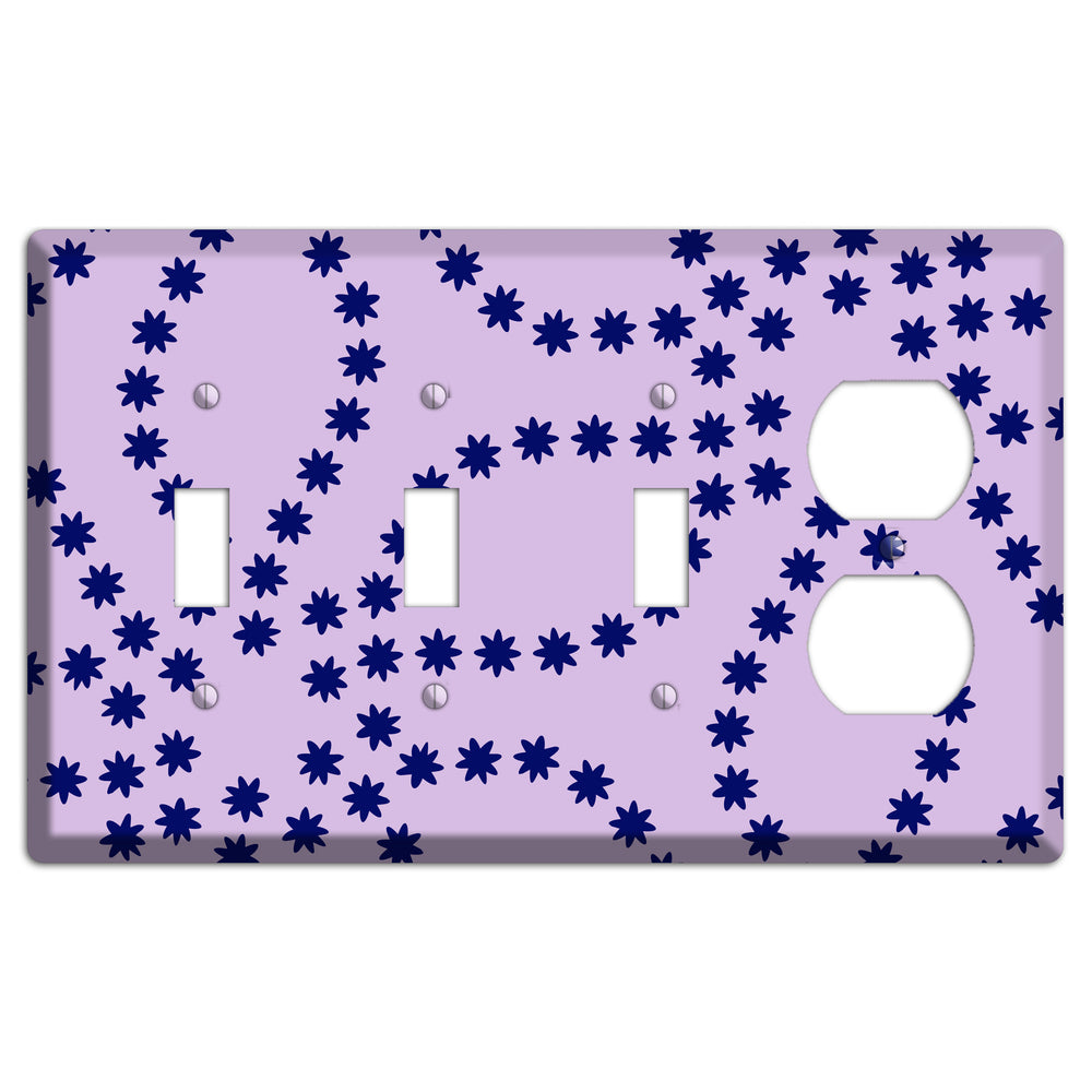 Lavender with Purple Constellation 3 Toggle / Duplex Wallplate