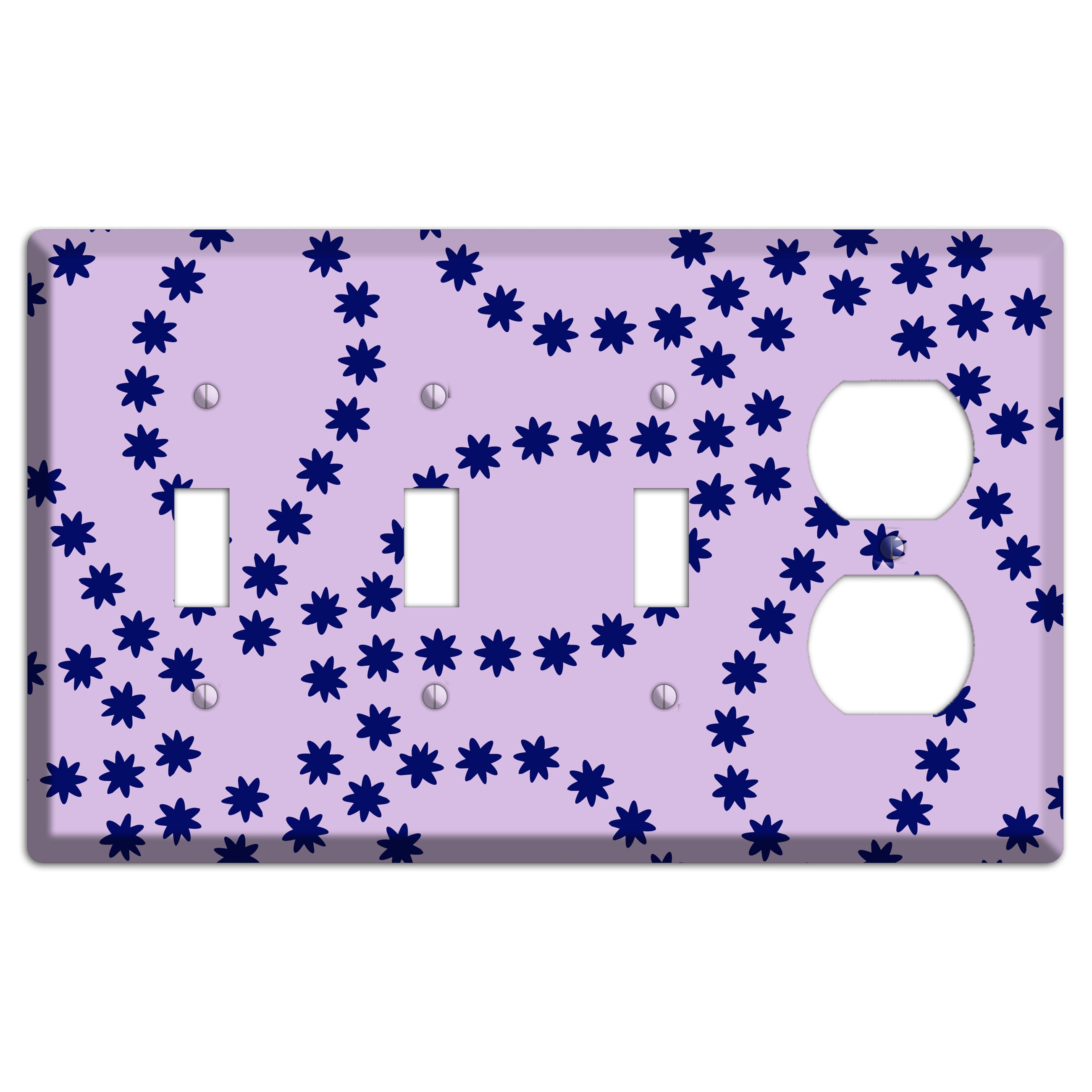 Lavender with Purple Constellation 3 Toggle / Duplex Wallplate