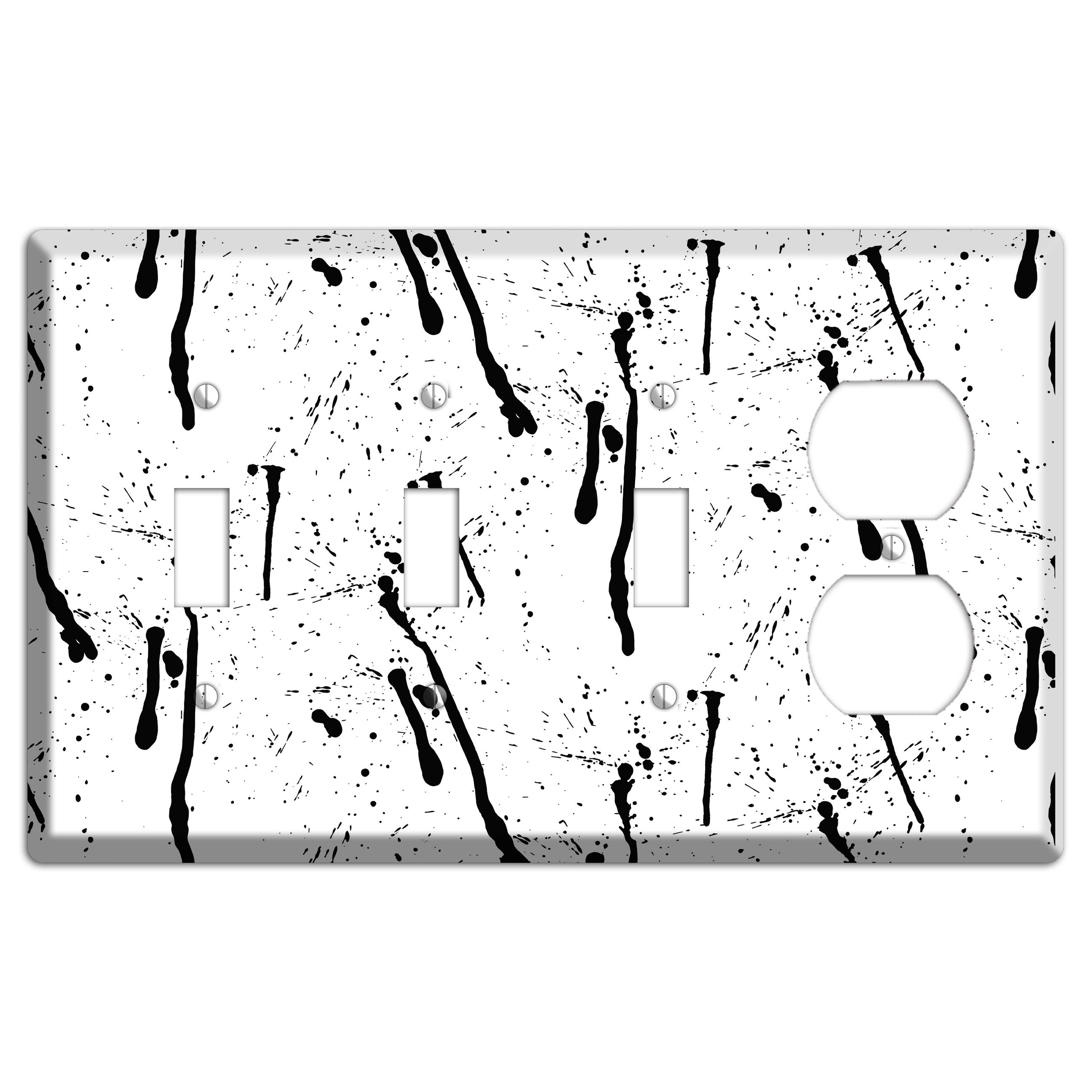 Ink Drips 4 3 Toggle / Duplex Wallplate