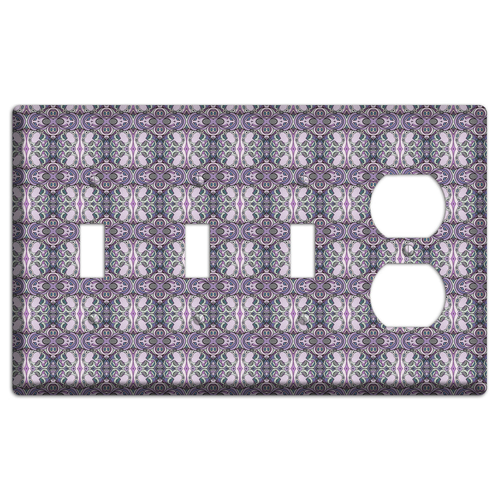 Pink Purple Sage Tapestry 2 3 Toggle / Duplex Wallplate