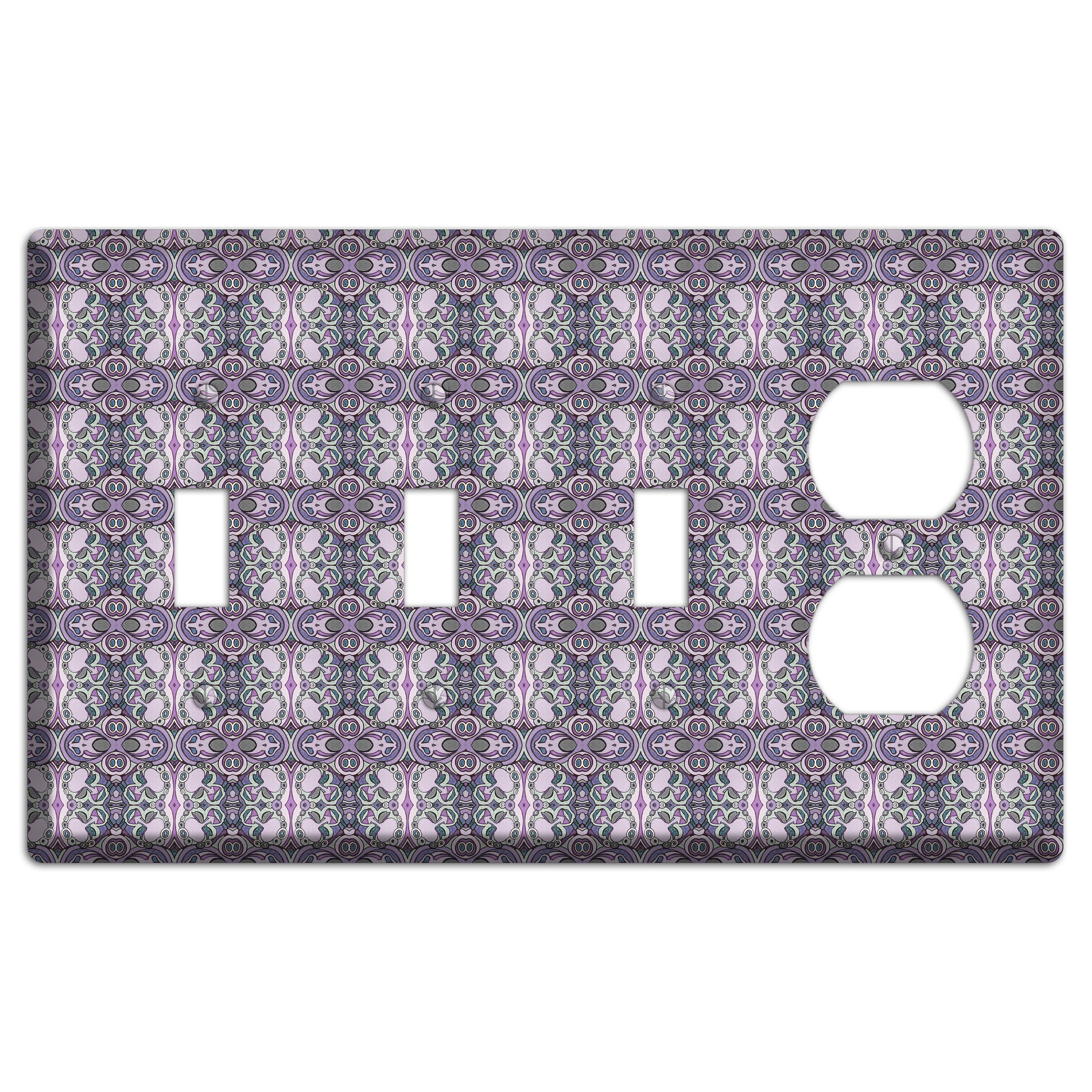 Pink Purple Sage Tapestry 2 3 Toggle / Duplex Wallplate