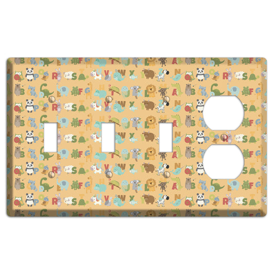 Animal Alphabet 1 3 Toggle / Duplex Wallplate