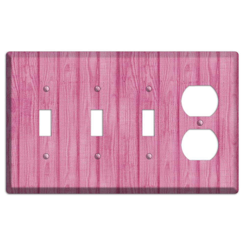 Can Can Pink Texture 3 Toggle / Duplex Wallplate