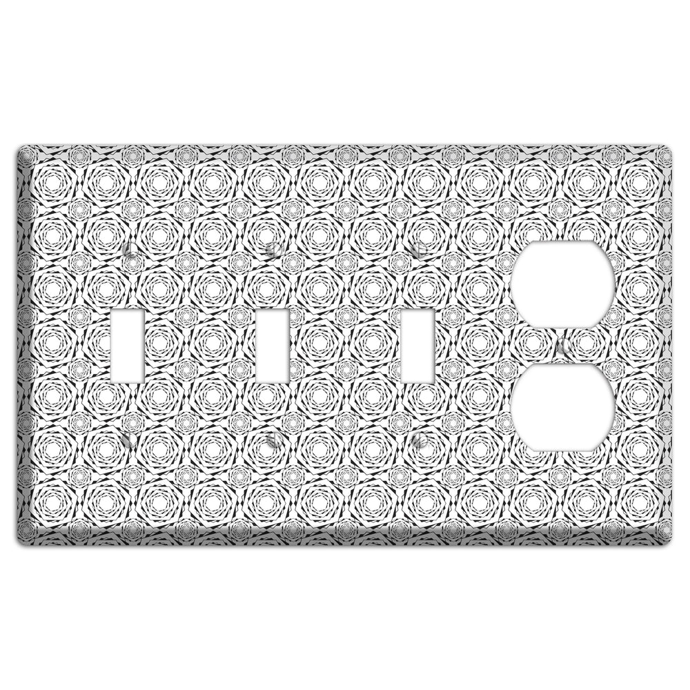 Overlay Hexagon Rotation Repeat 2 3 Toggle / Duplex Wallplate