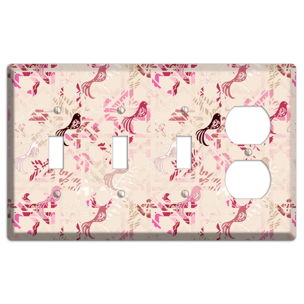 Floral Songbirds 3 Toggle / Duplex Wallplate
