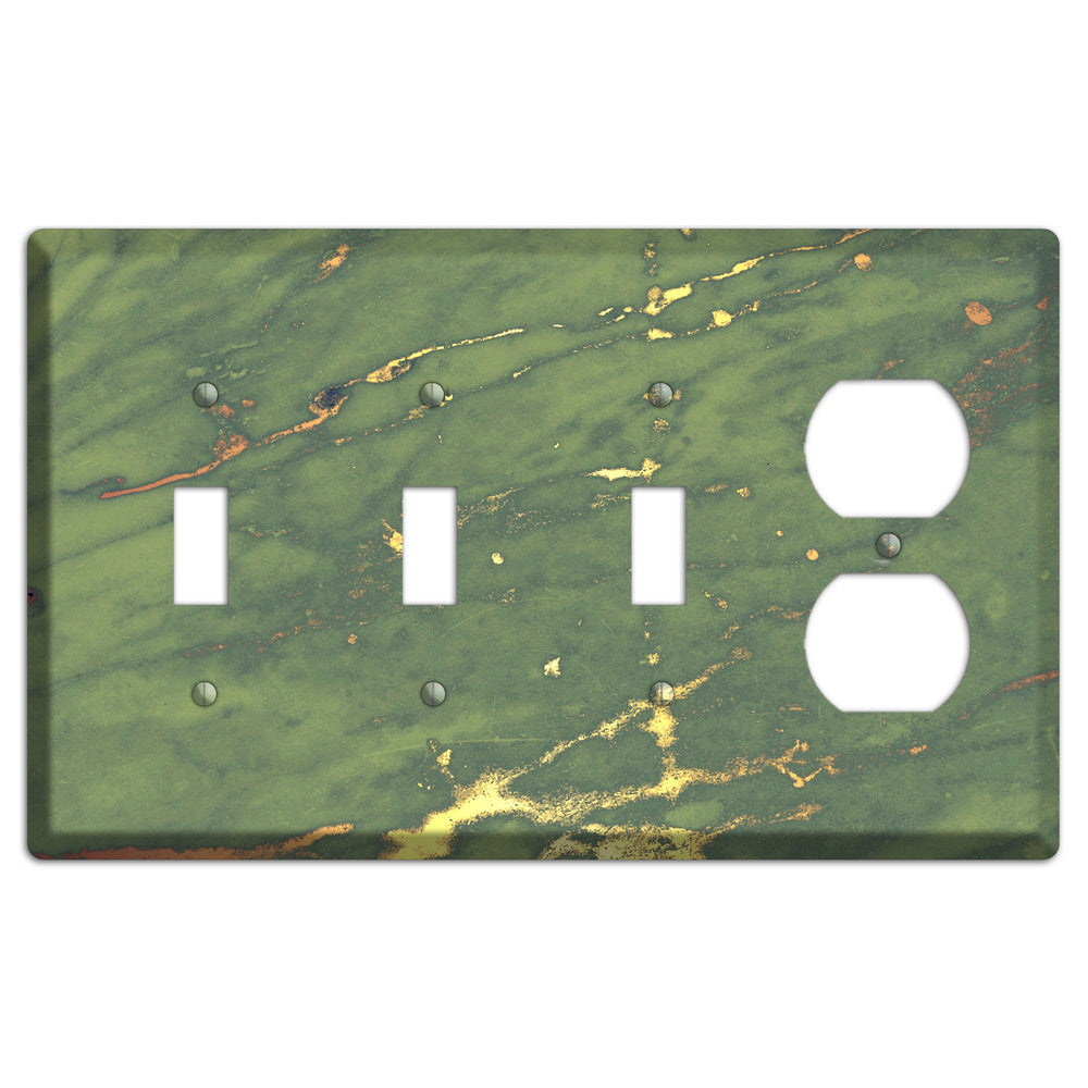 Limed Ash Marble 3 Toggle / Duplex Wallplate
