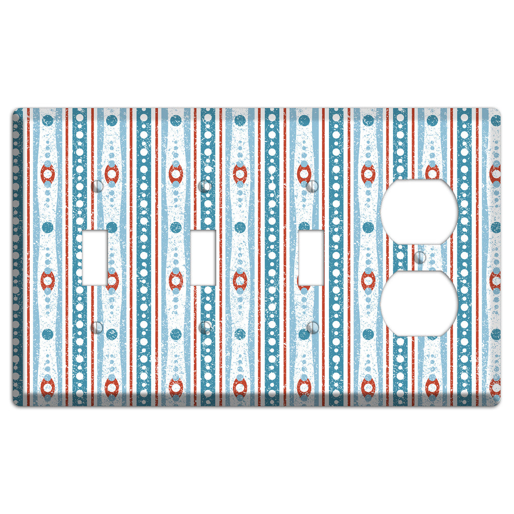 Winter Cranberry 3 Toggle / Duplex Wallplate