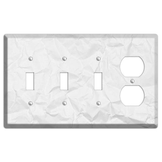Gallery Crinkled Paper 3 Toggle / Duplex Wallplate