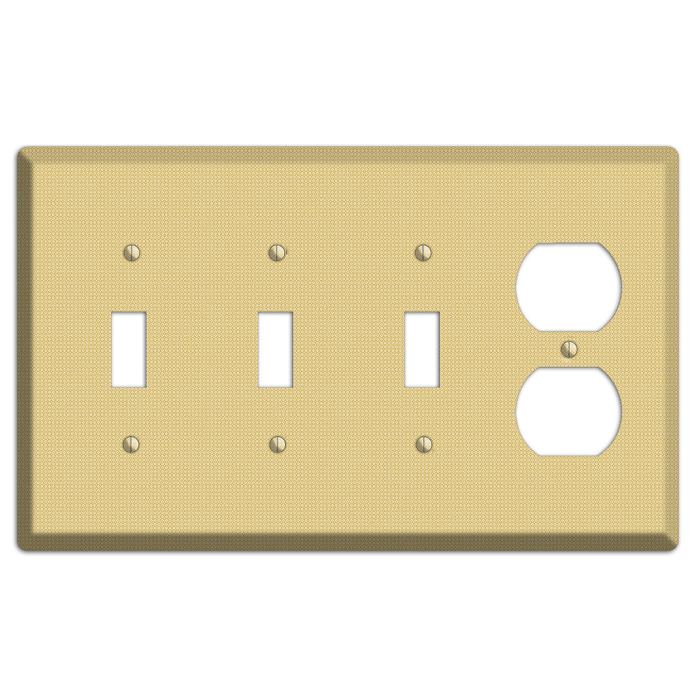 Khaki Weave 3 Toggle / Duplex Wallplate
