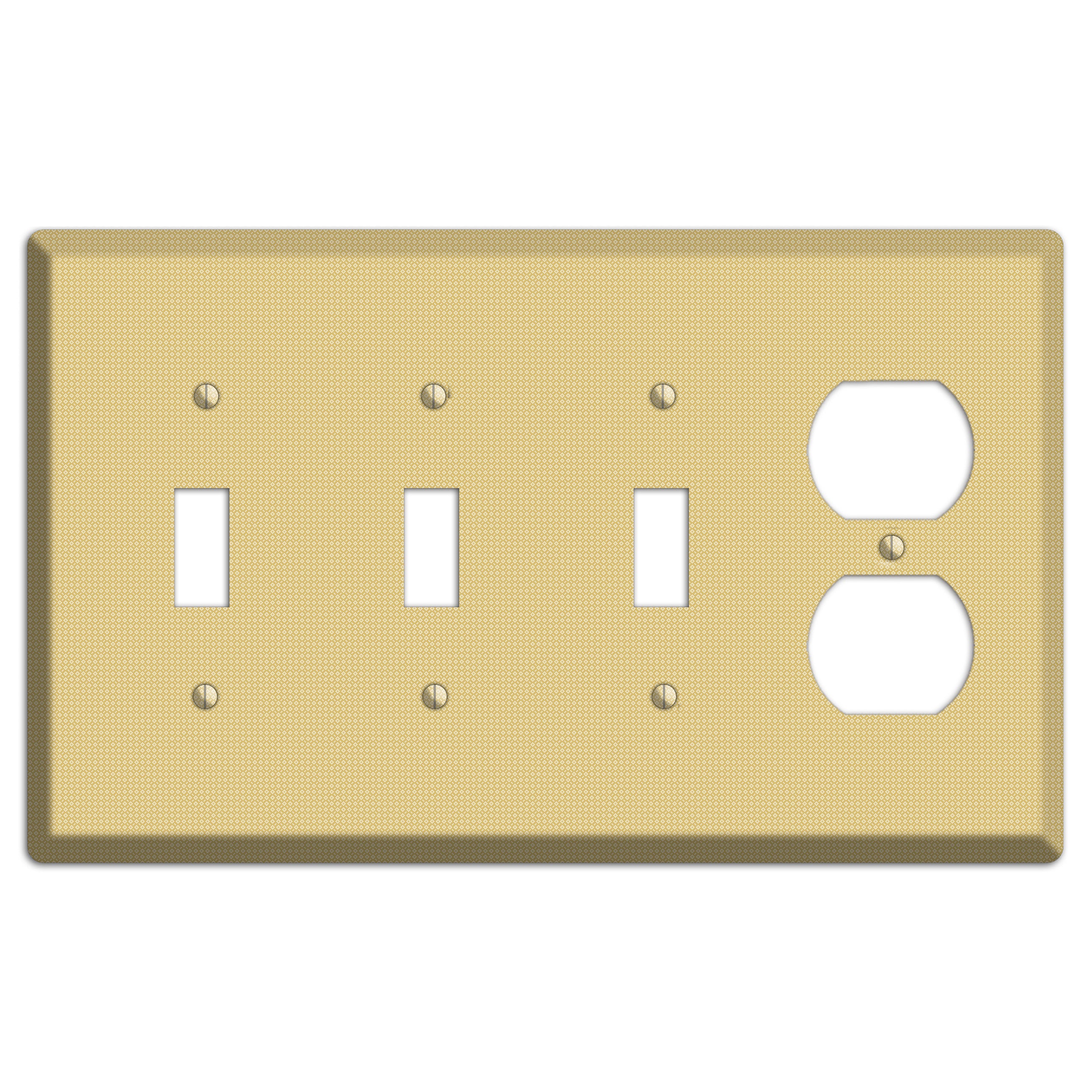 Khaki Weave 3 Toggle / Duplex Wallplate