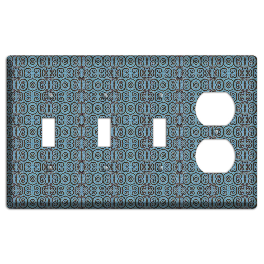 Blue Tapestry 3 Toggle / Duplex Wallplate