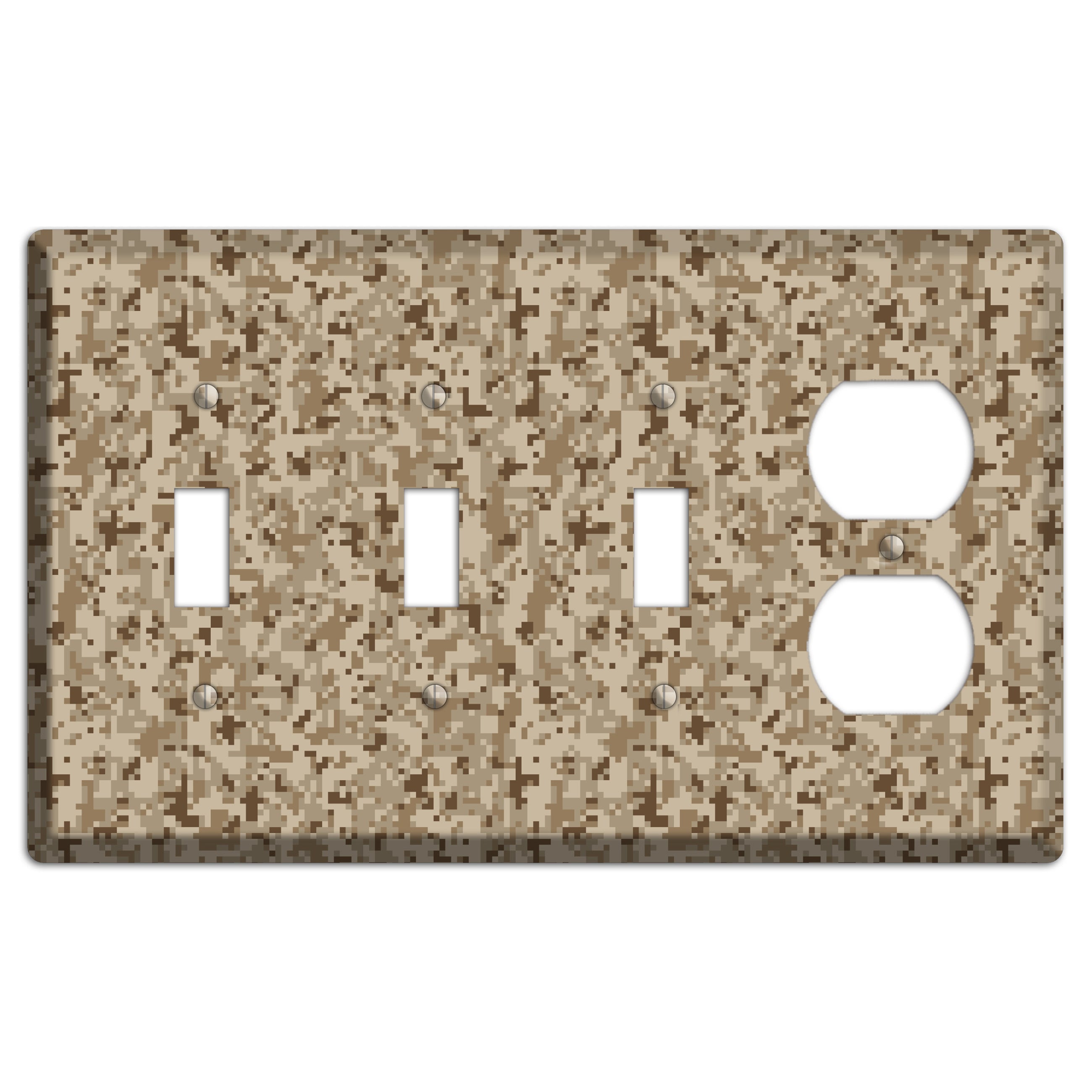 Desert Camo 3 Toggle / Duplex Wallplate