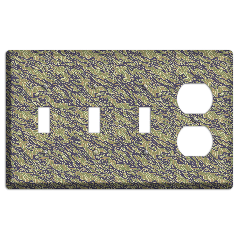 Vietnam Tiger 2 Camo 3 Toggle / Duplex Wallplate