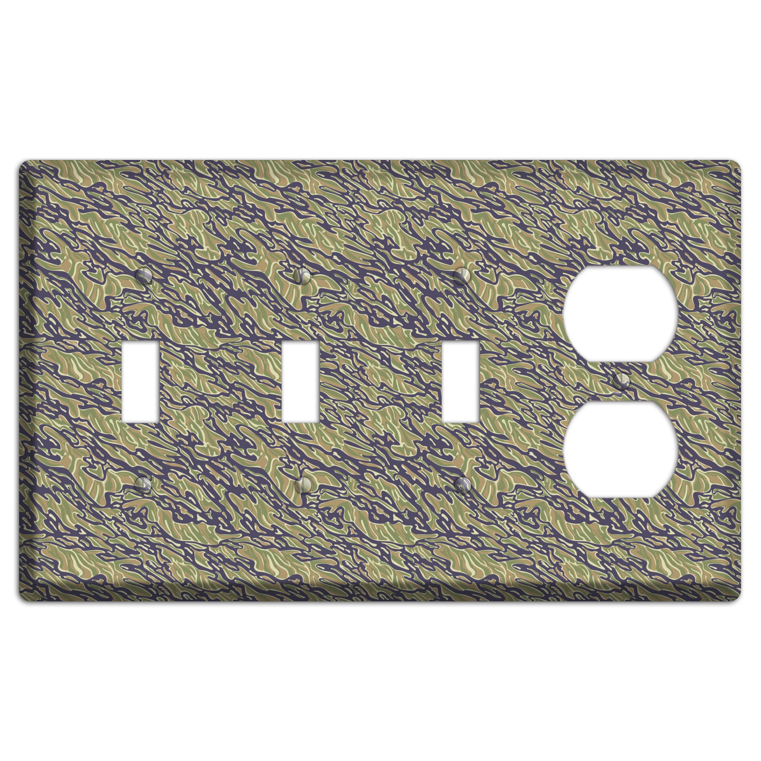 Vietnam Tiger 2 Camo 3 Toggle / Duplex Wallplate