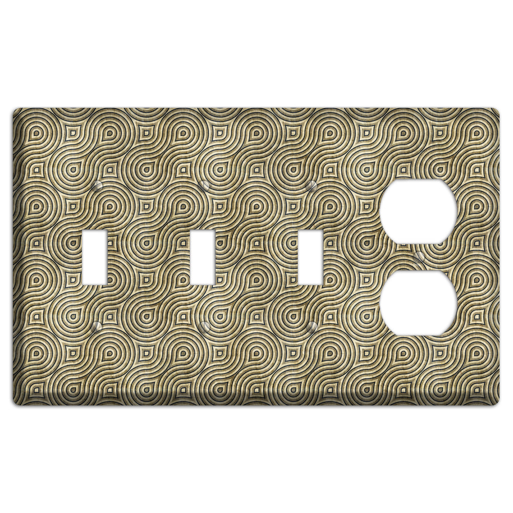 Olive Swirl 3 Toggle / Duplex Wallplate