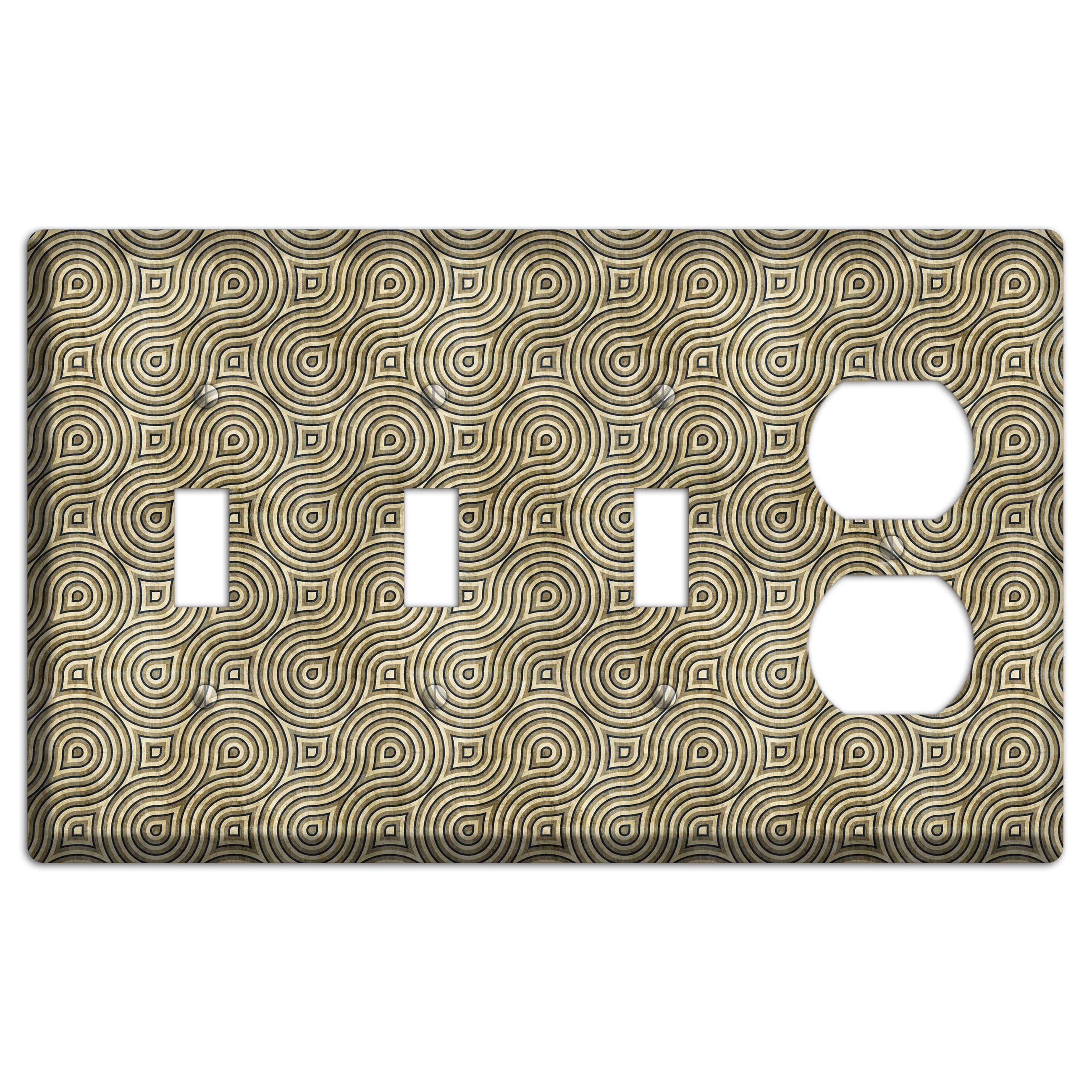 Olive Swirl 3 Toggle / Duplex Wallplate
