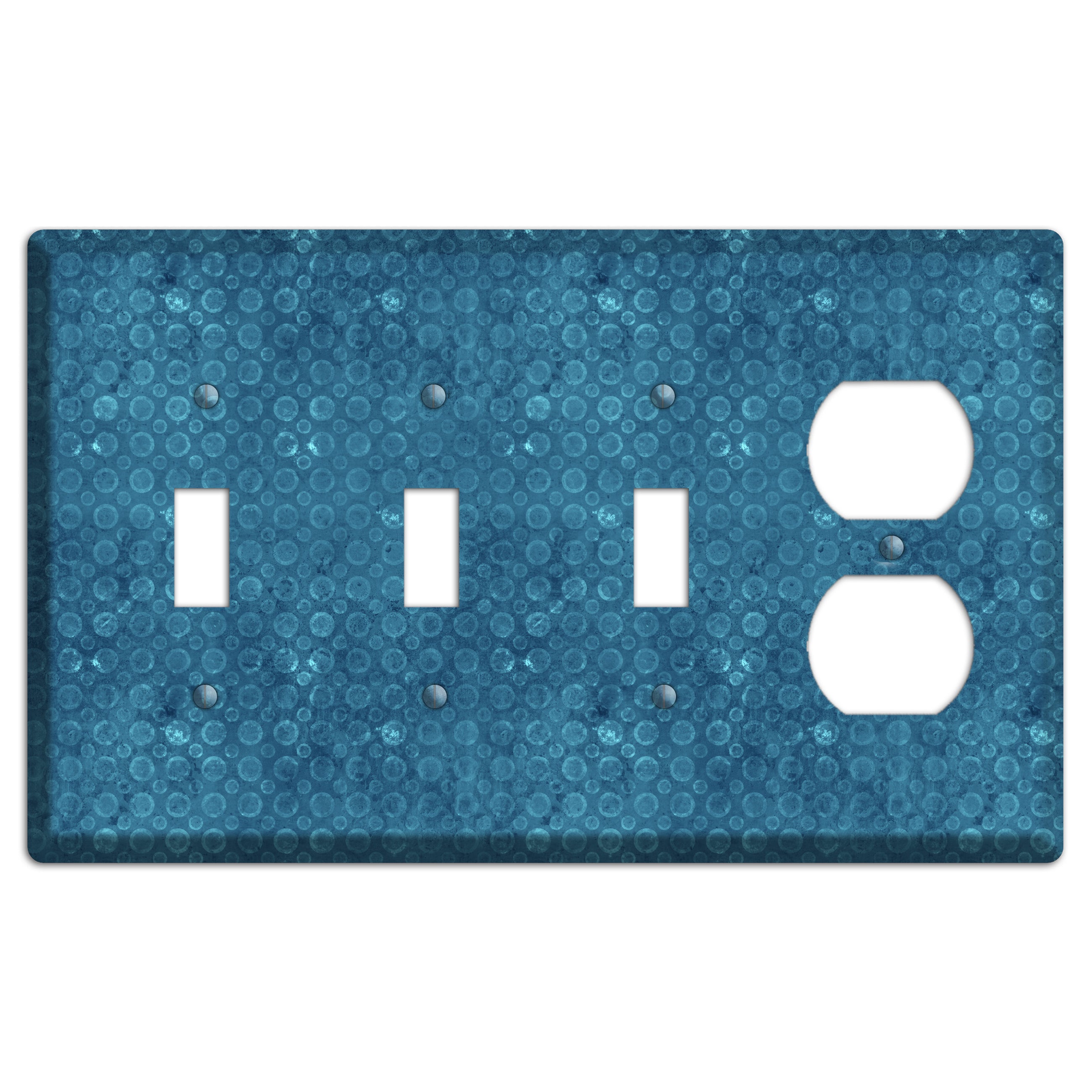 Turquoise Circles 3 Toggle / Duplex Wallplate