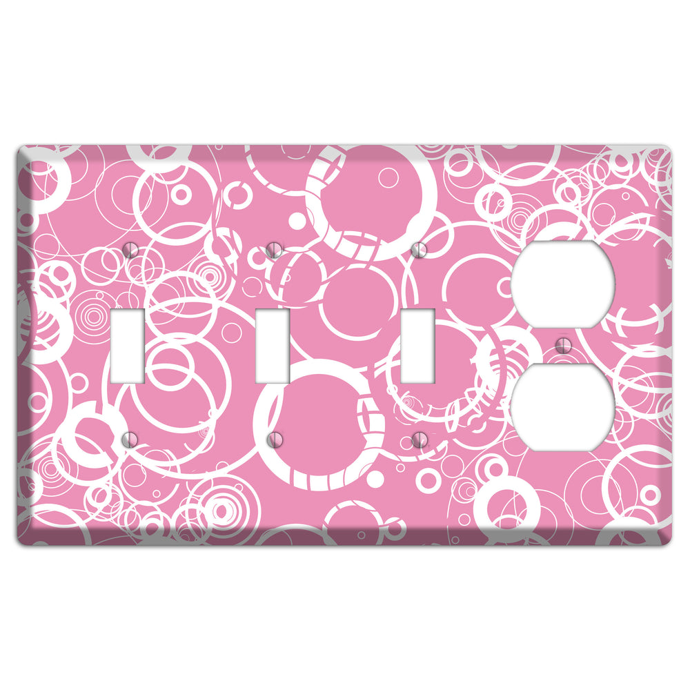 Light Pink Circles 3 Toggle / Duplex Wallplate