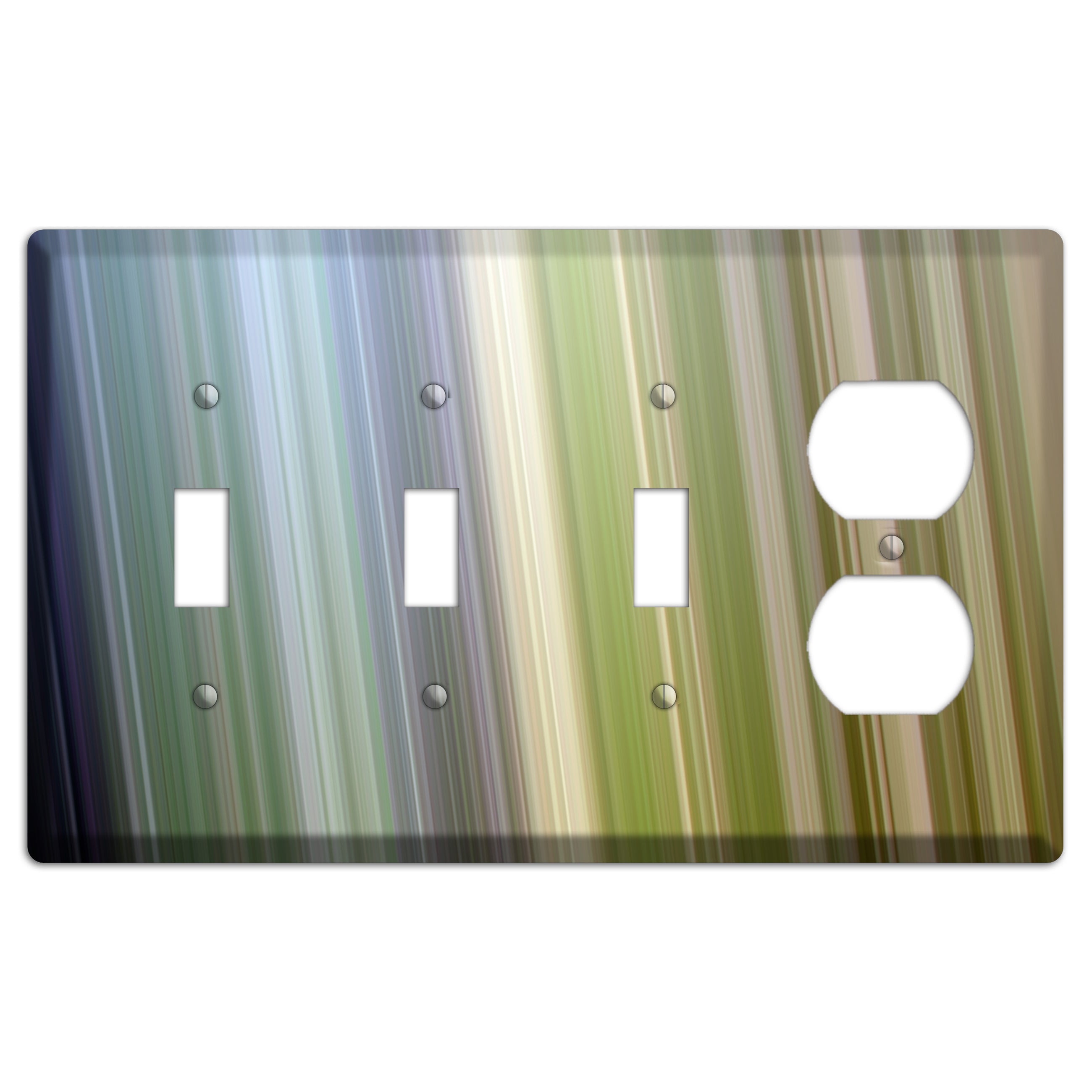 Purple and Green Ray of Light 3 Toggle / Duplex Wallplate