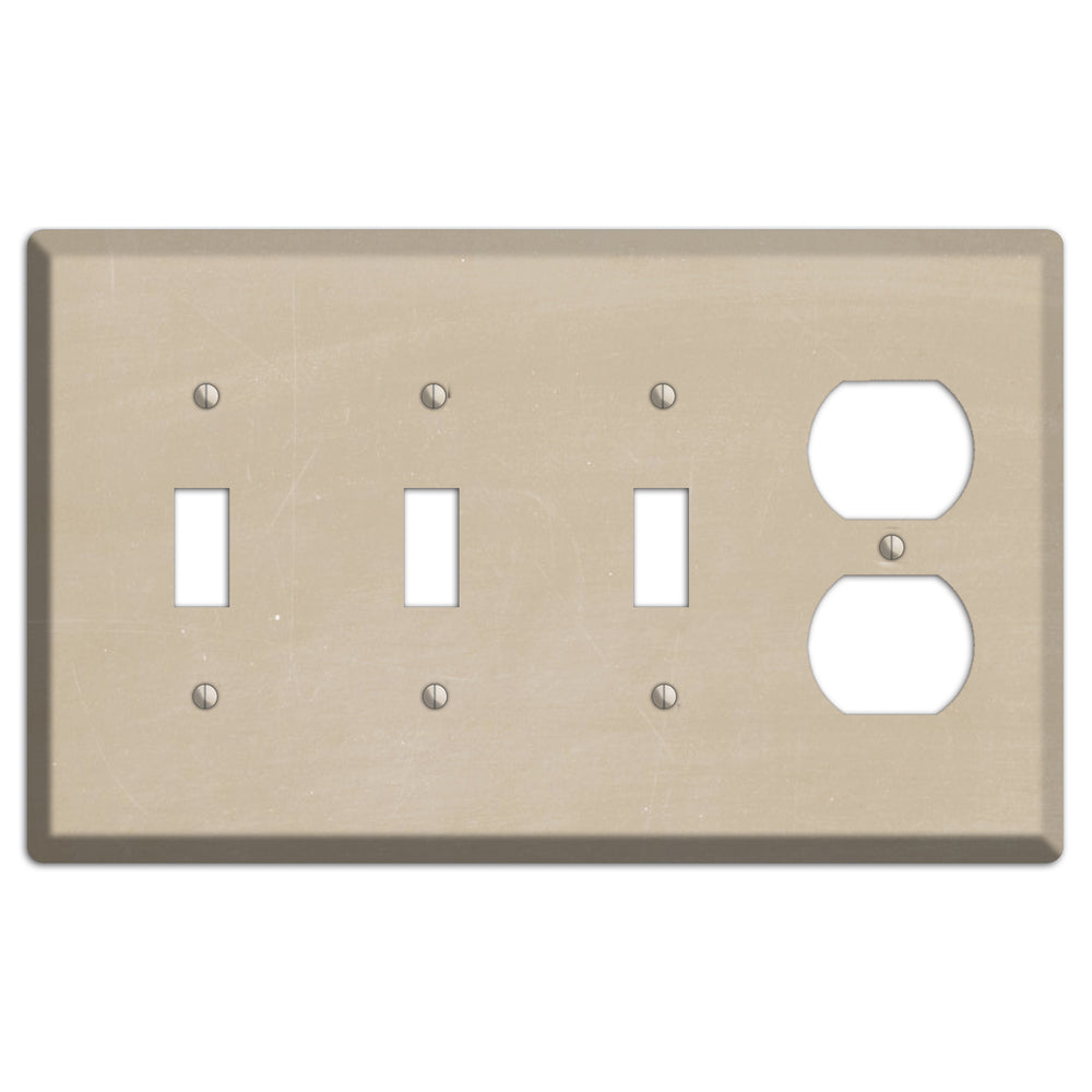 Chalk Tan 3 Toggle / Duplex Wallplate