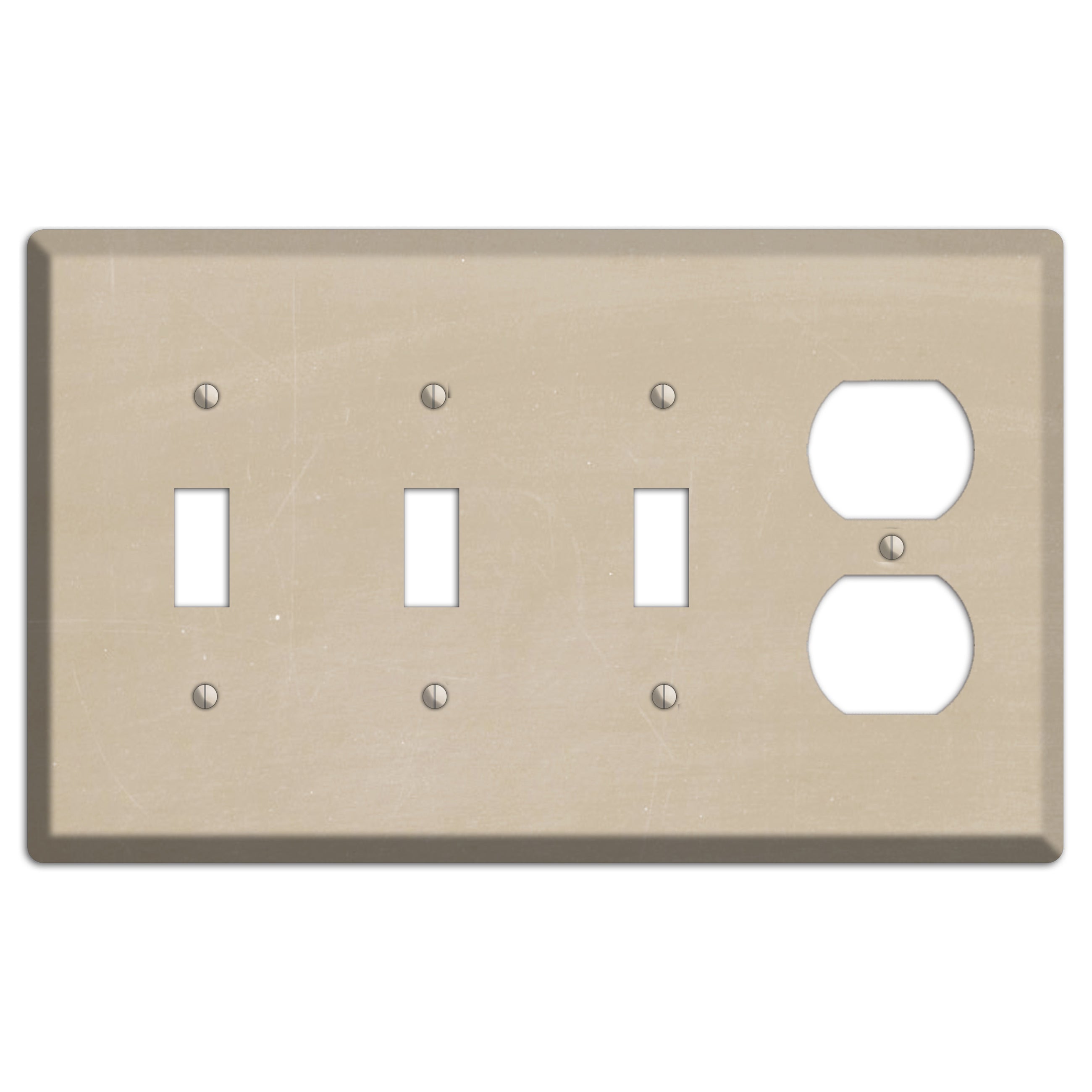 Chalk Tan 3 Toggle / Duplex Wallplate