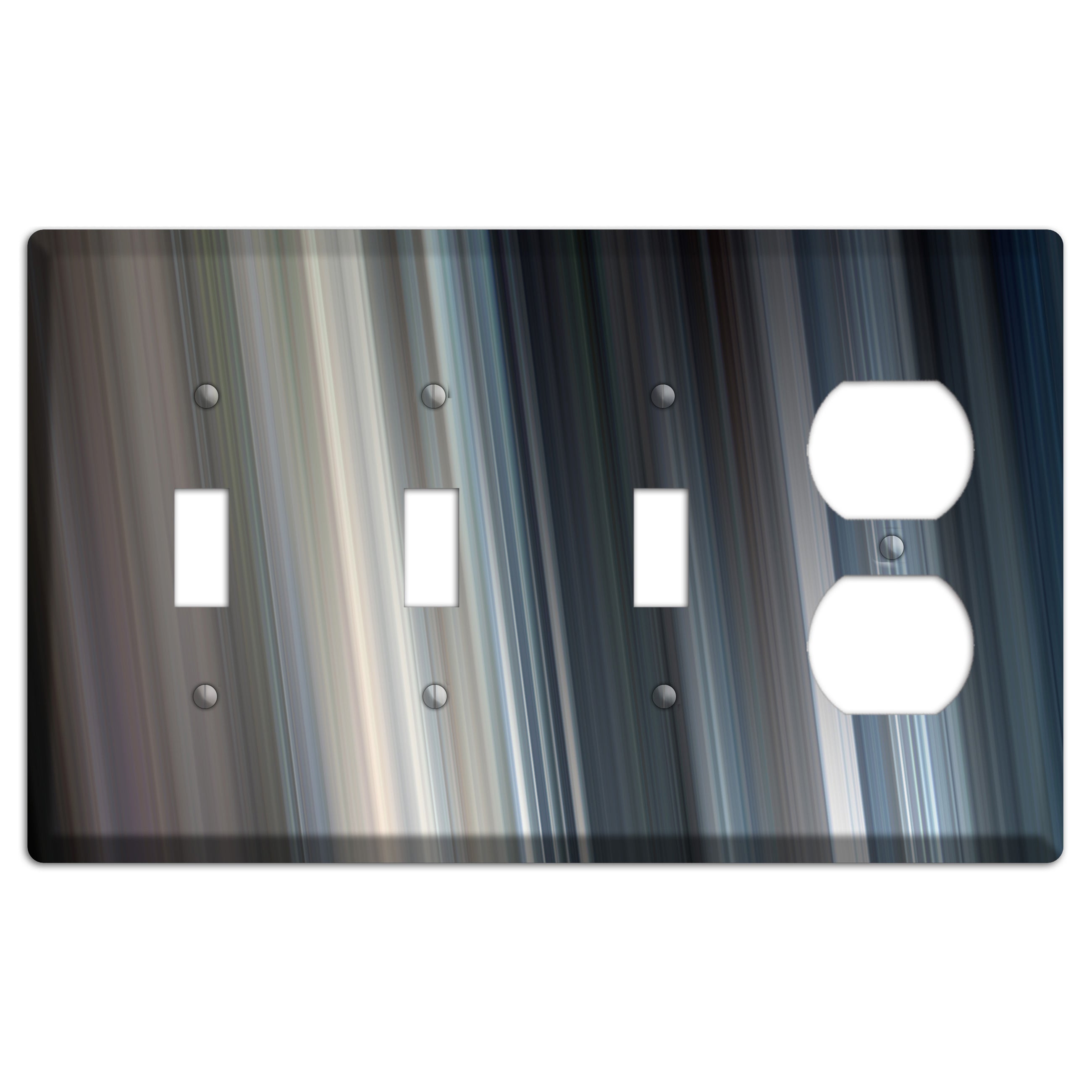 Blue Grey Ray of Light 3 Toggle / Duplex Wallplate