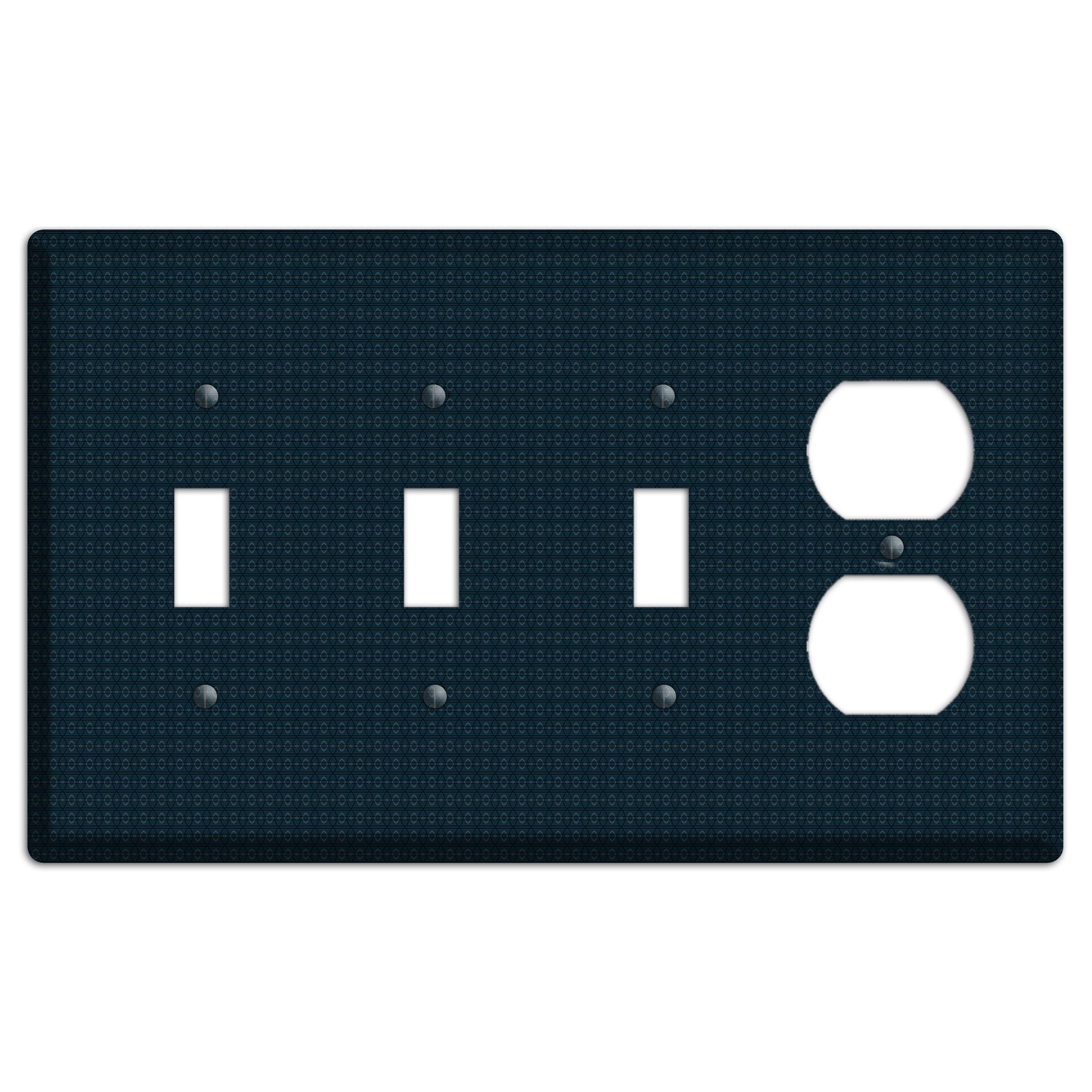 Navy Tiny Tapestry 3 Toggle / Duplex Wallplate