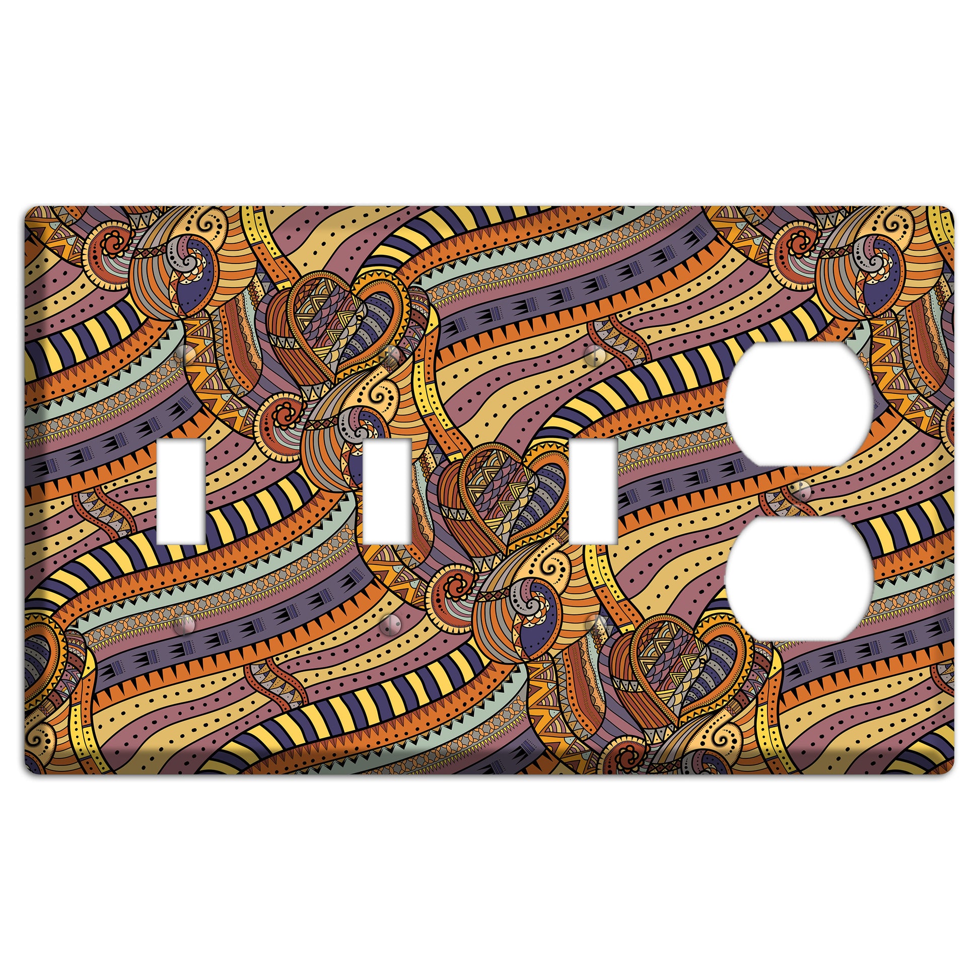 Retro Flourish 7 3 Toggle / Duplex Wallplate